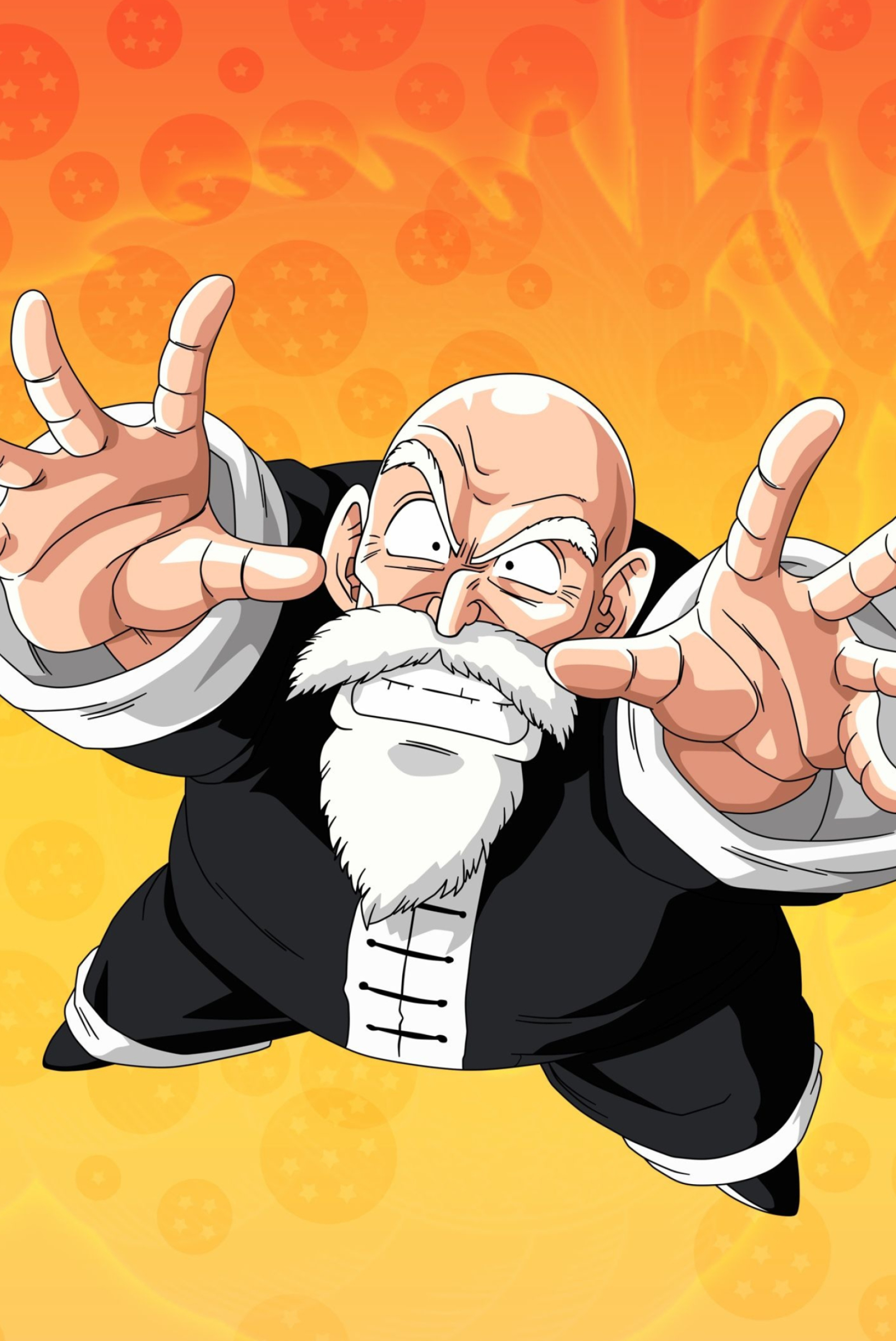 Master Roshi, Dragon Ball Z icon, Martial arts training, Super Saiyan powers, 1950x2910 HD Phone