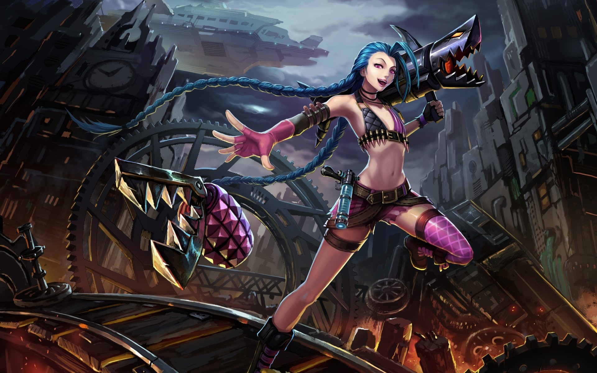 Jinx, League of Legends, Ultra HD wallpapers, Vibrant colors, 1920x1200 HD Desktop