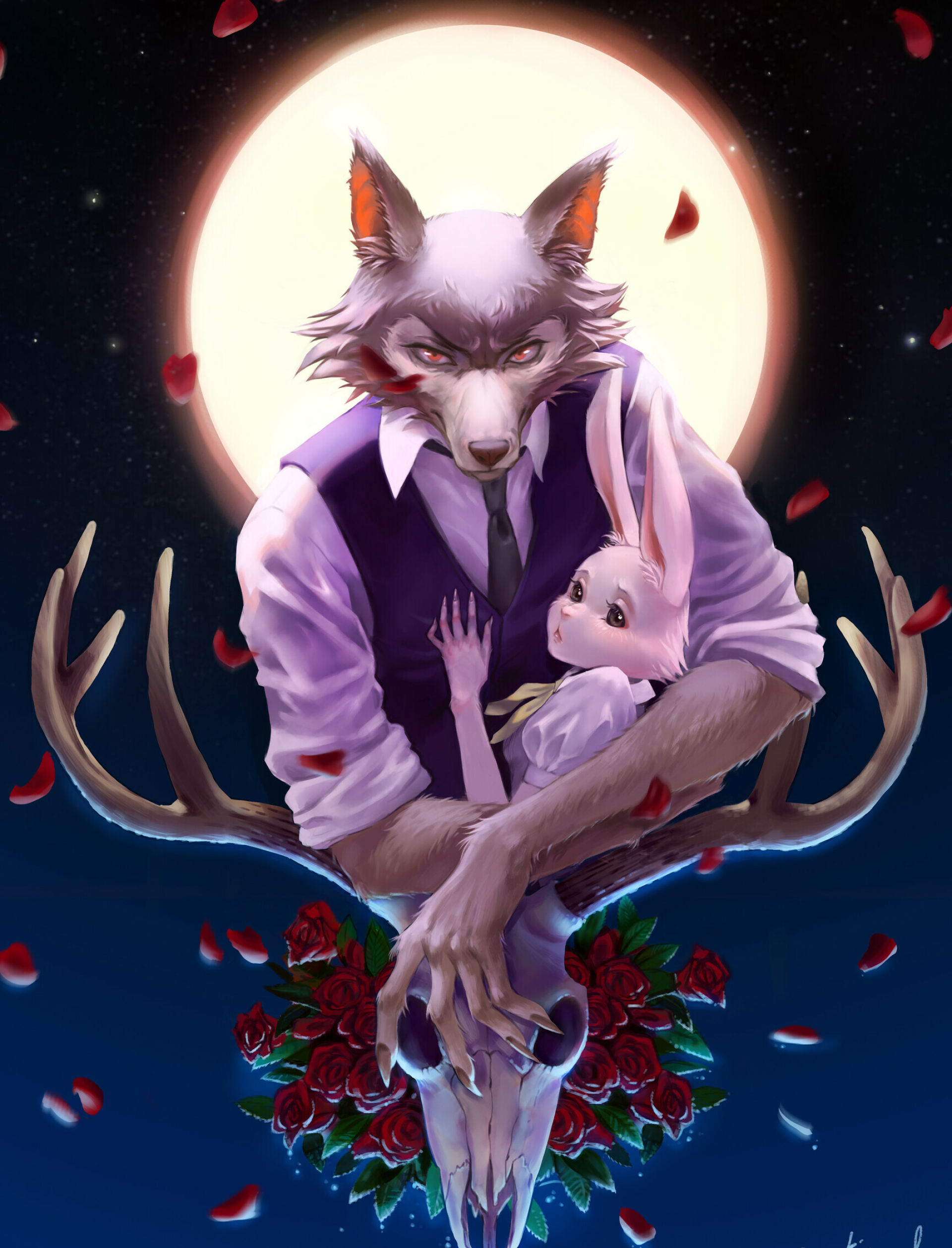 BEASTARS fanart, ArtStation, Creative illustrations, Anime series, 1920x2520 HD Phone