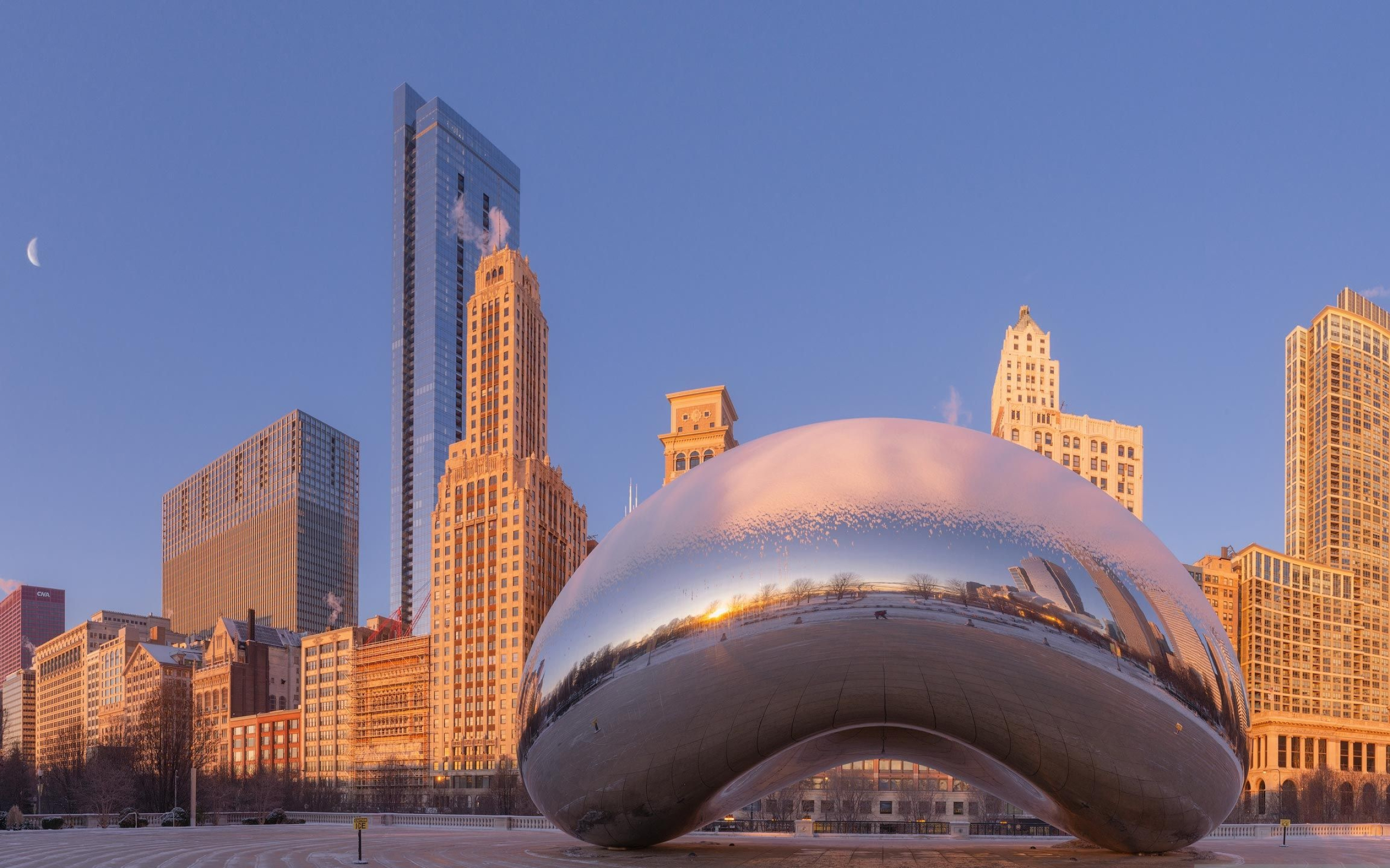 Chicago Bean, Abstract architecture, City reflection, Top free bean backgrounds, 2560x1600 HD Desktop