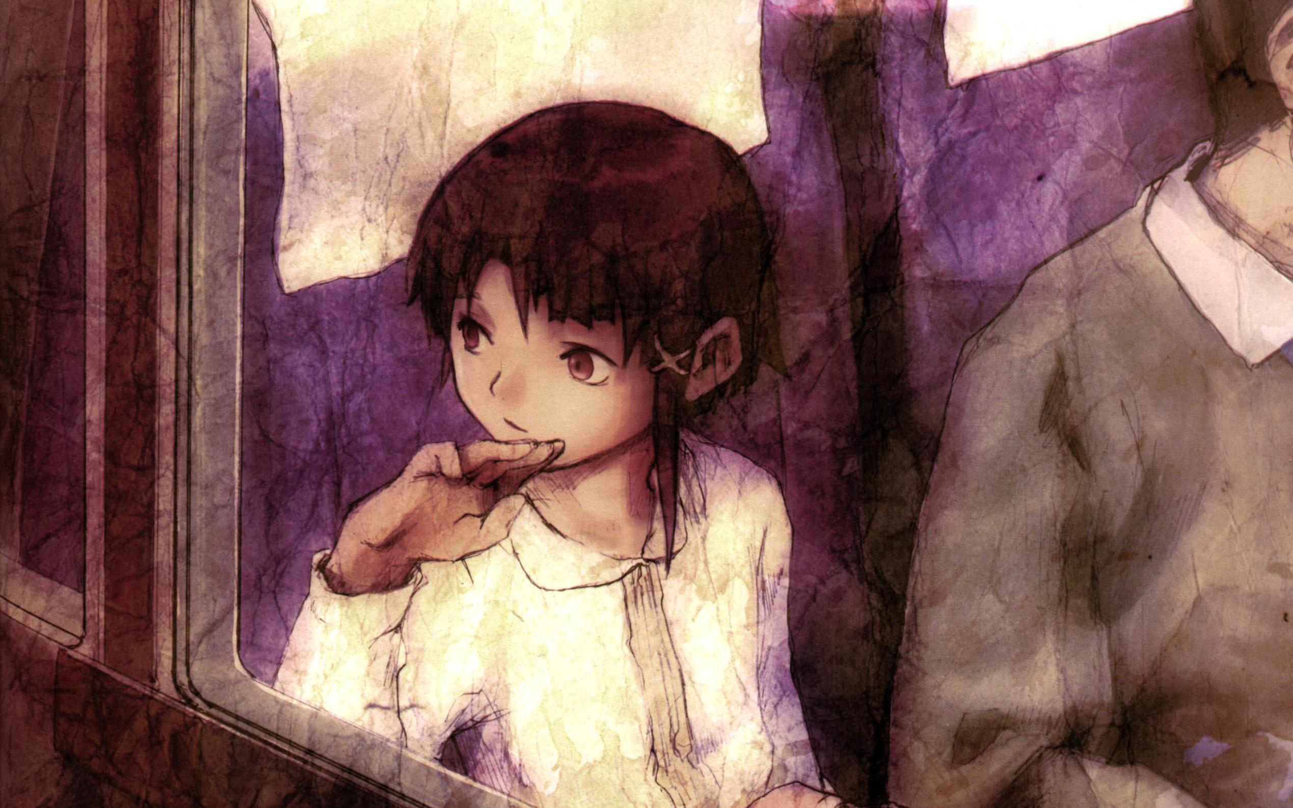 Serial Experiments Lain, Anime, Dark wallpapers, Mind-bending series, 2540x1590 HD Desktop