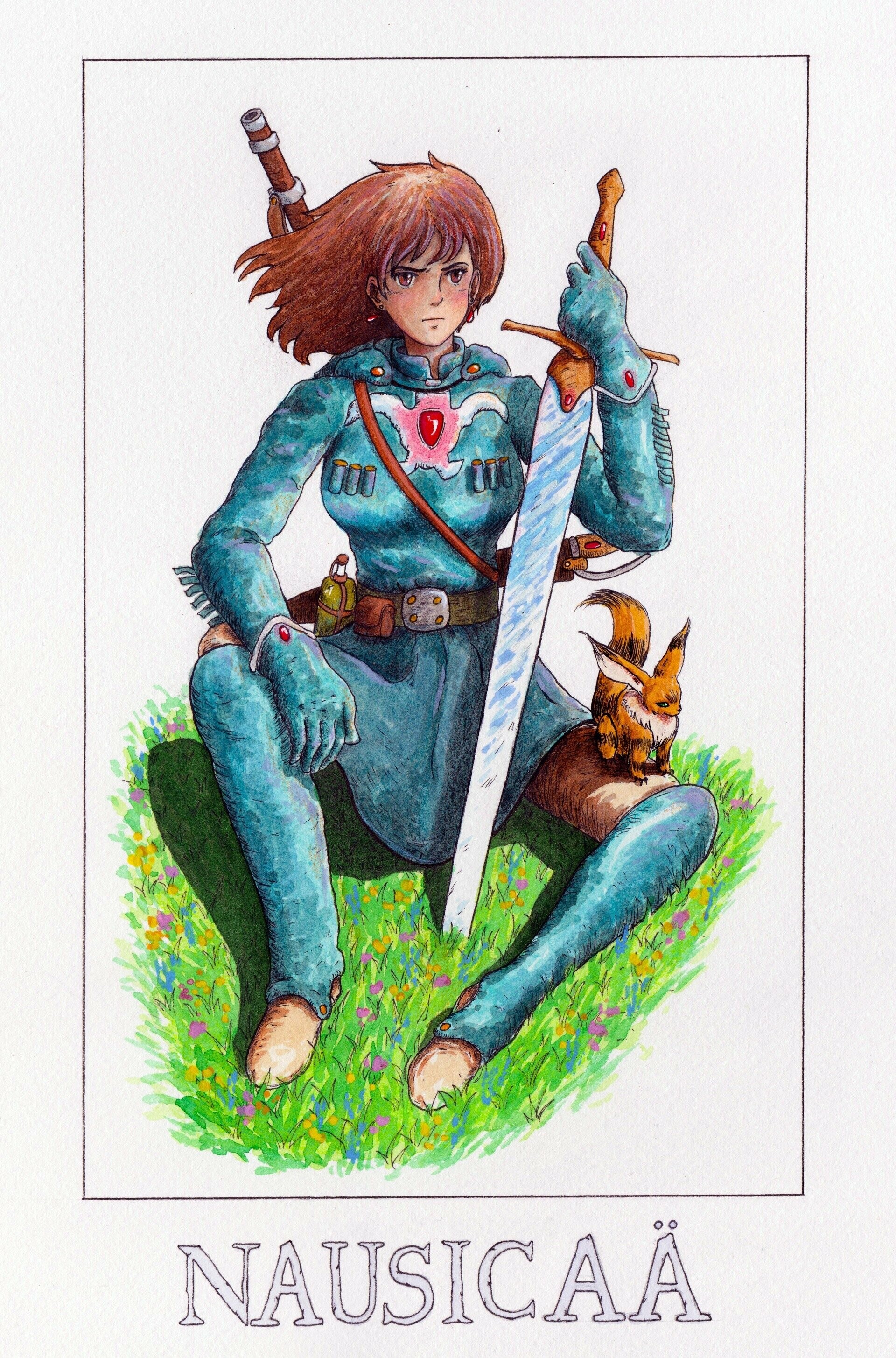 Nausicaa of the Valley of the Wind, Artistic masterpiece, Ghibli inspiration, Timeless classic, 1920x2910 HD Phone