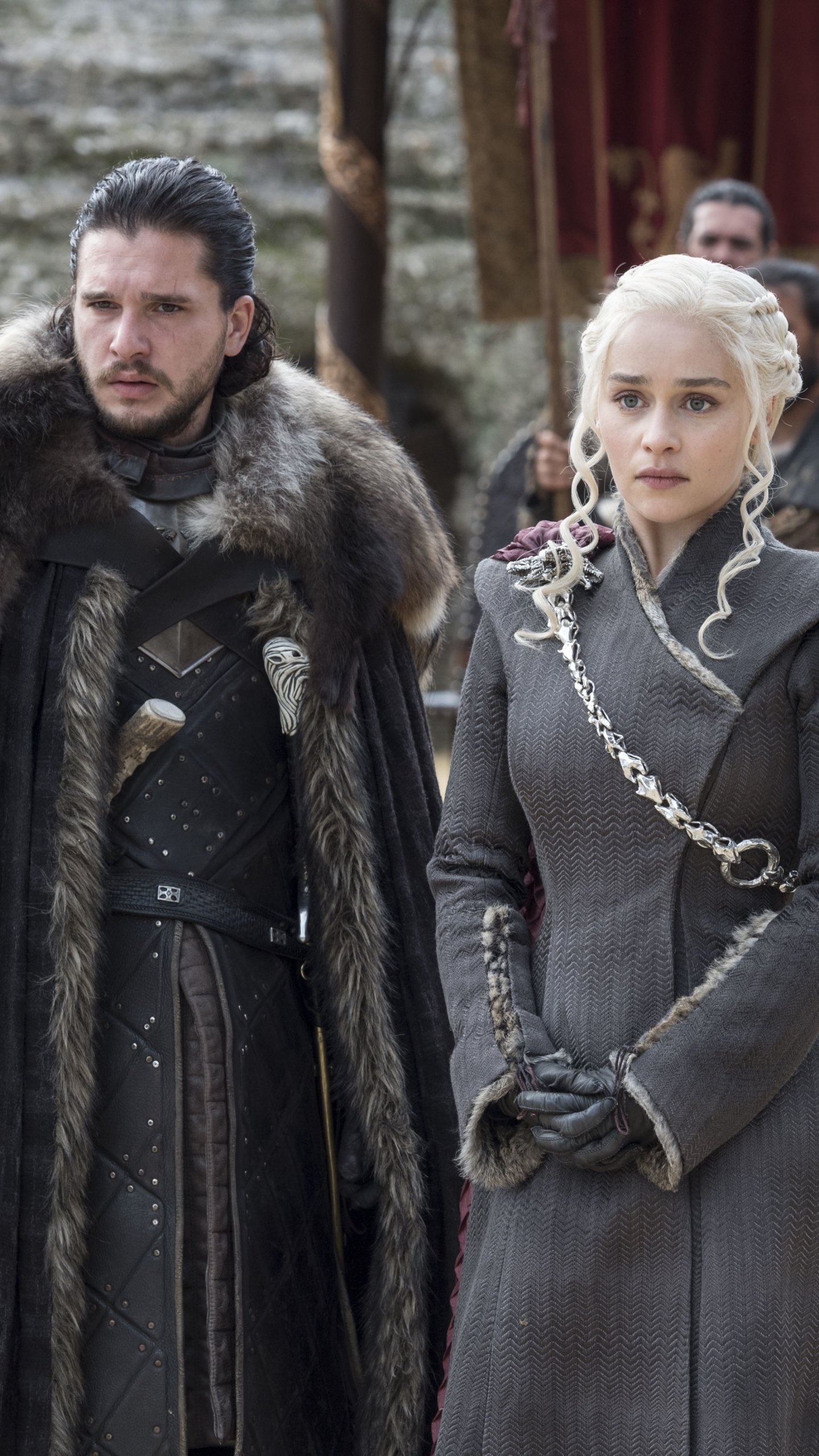 Jon Snow and Daenerys, House Targaryen Wallpaper, 1440x2560 HD Phone