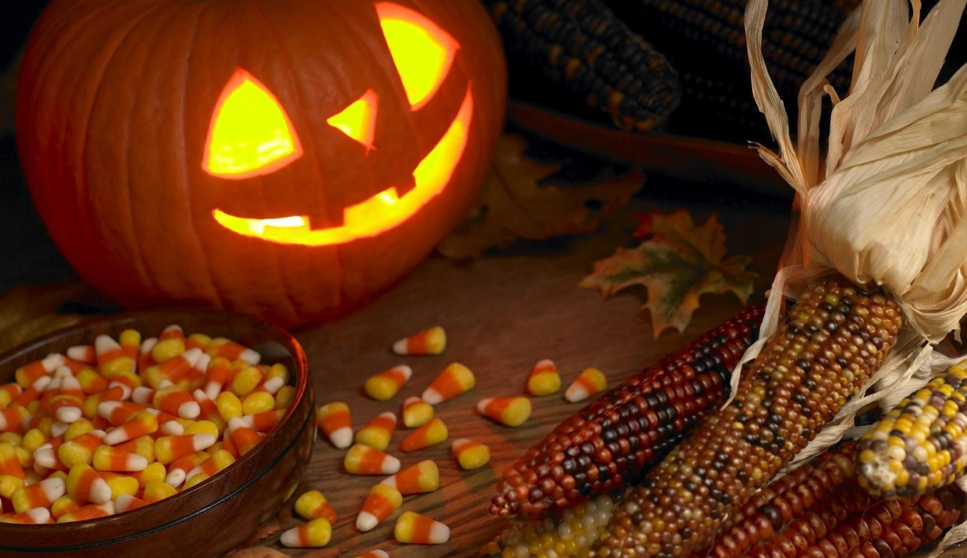 Candies and pumpkin, Halloween Candies Wallpaper, 1920x1110 HD Desktop