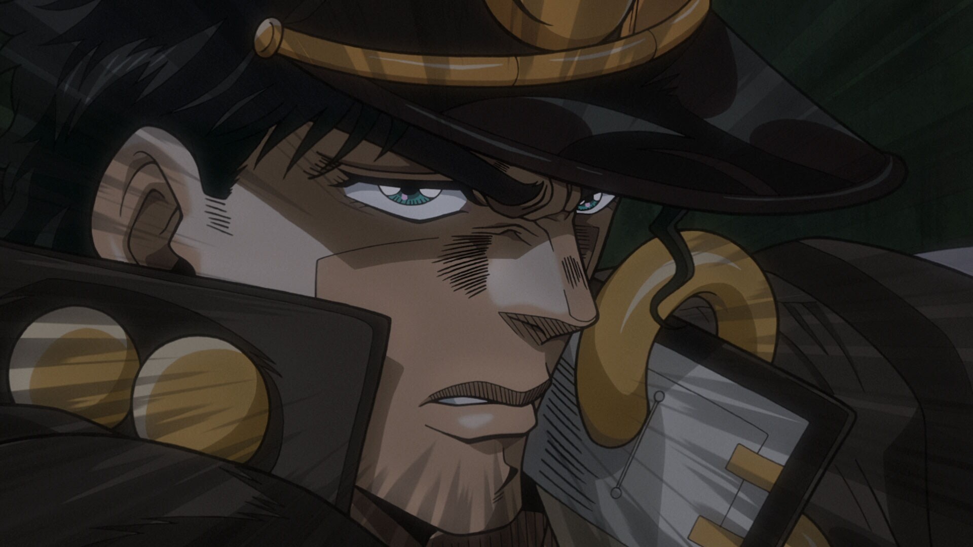 Anime screenshot, Stardust Crusaders, Jotaro Kujo, Digital art, 1920x1080 Full HD Desktop