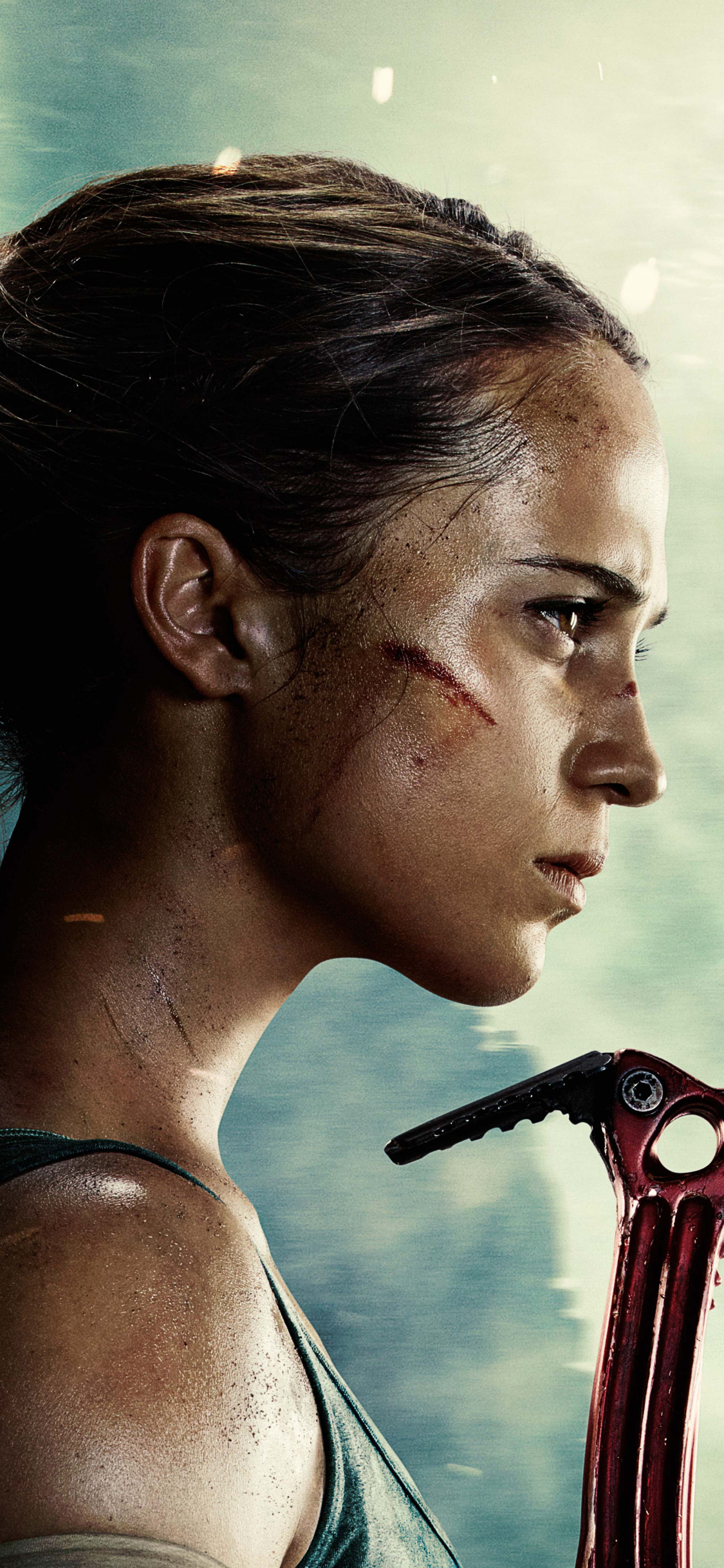 Lara Croft, Tomb Raider, Alicia Vikander, Movies, 1130x2440 HD Phone