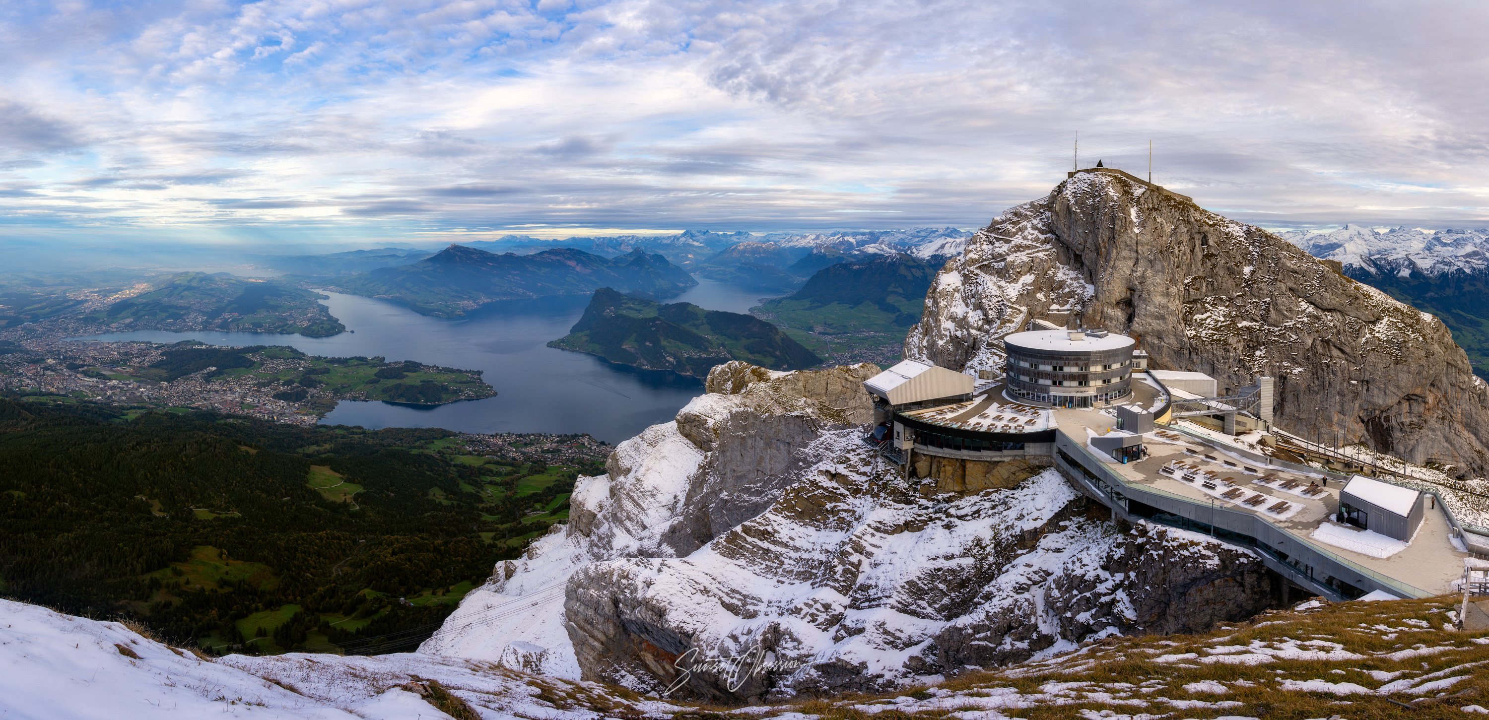 Mount Pilatus, Sunrise on top, World photography, Sunset obsession, 3000x1460 Dual Screen Desktop