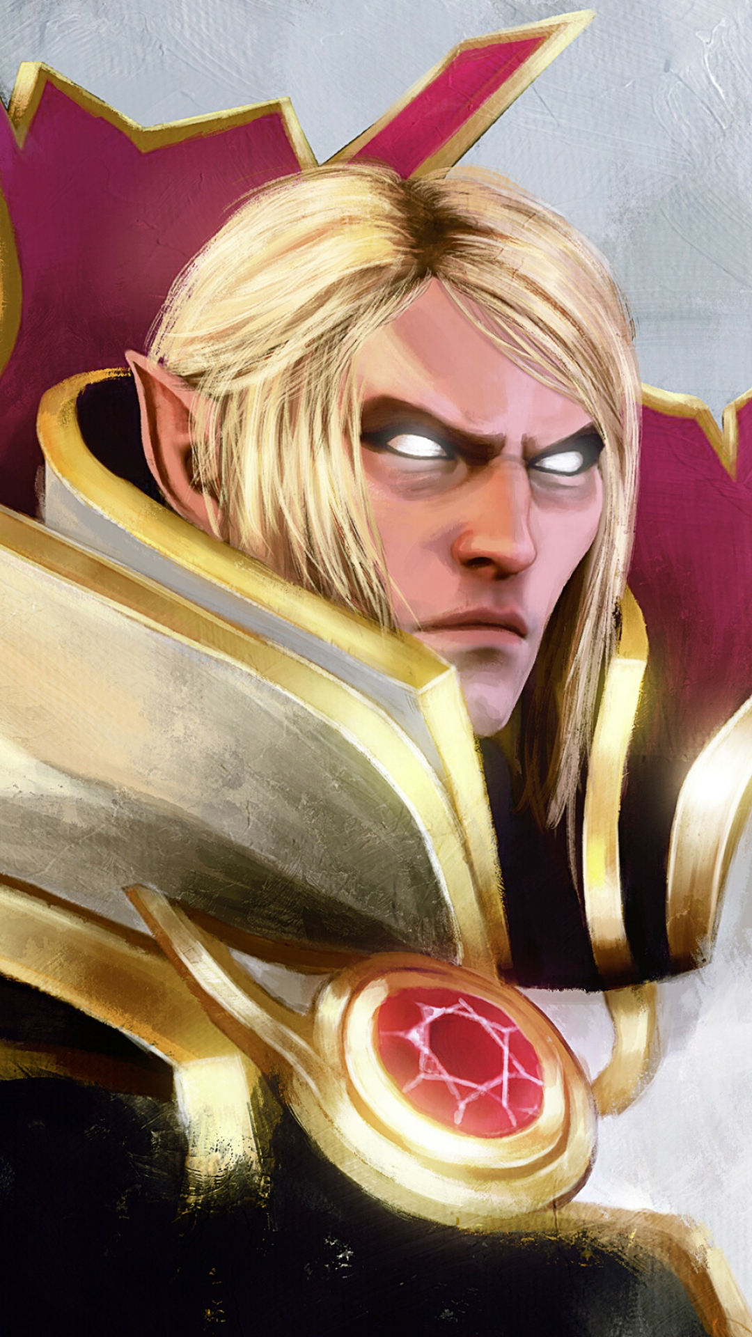 Dota 2, Invoker portrait, Gaming art, Dark powers, 1080x1920 Full HD Phone