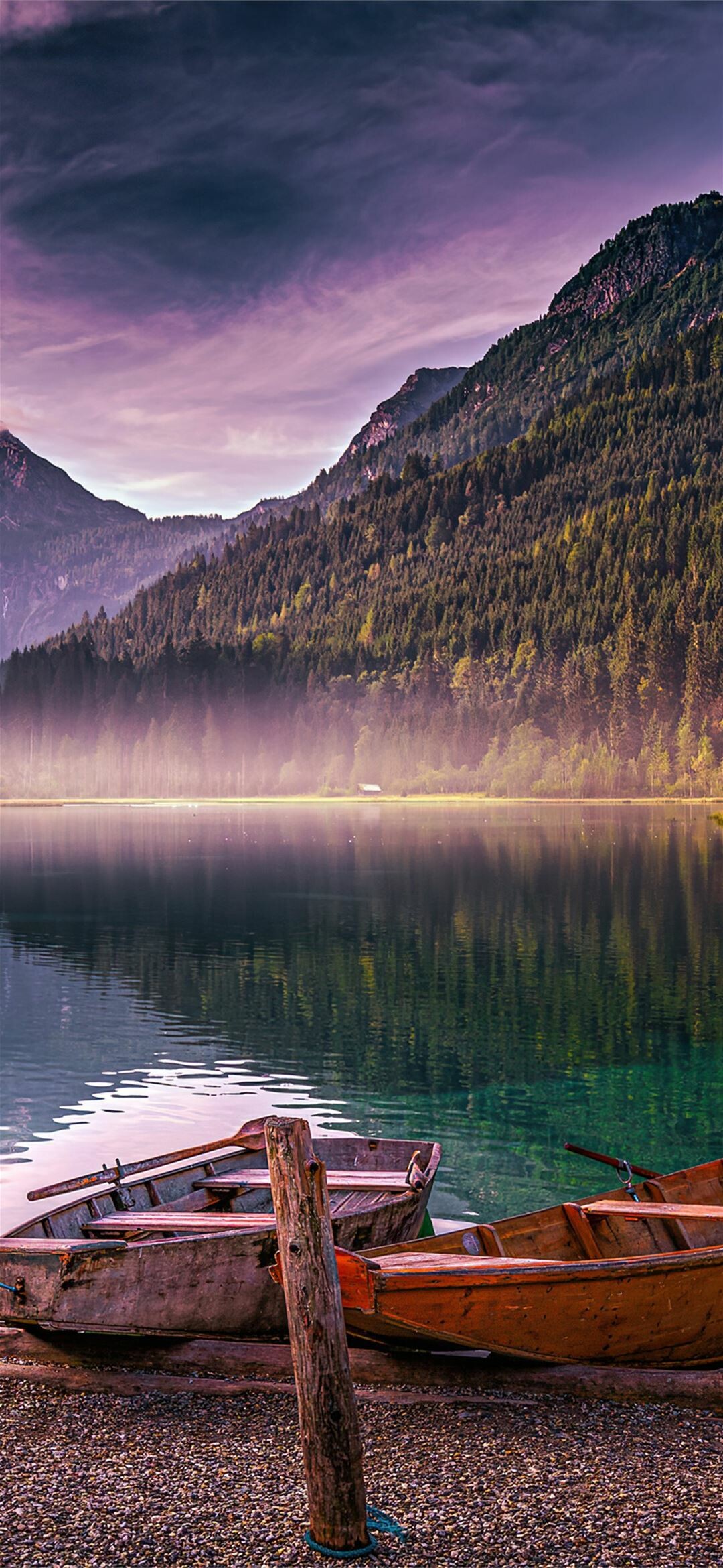 Lake Jagersee, Autumn in Austria, 4K iPhone wallpaper, Nature's charm, 1080x2340 HD Phone