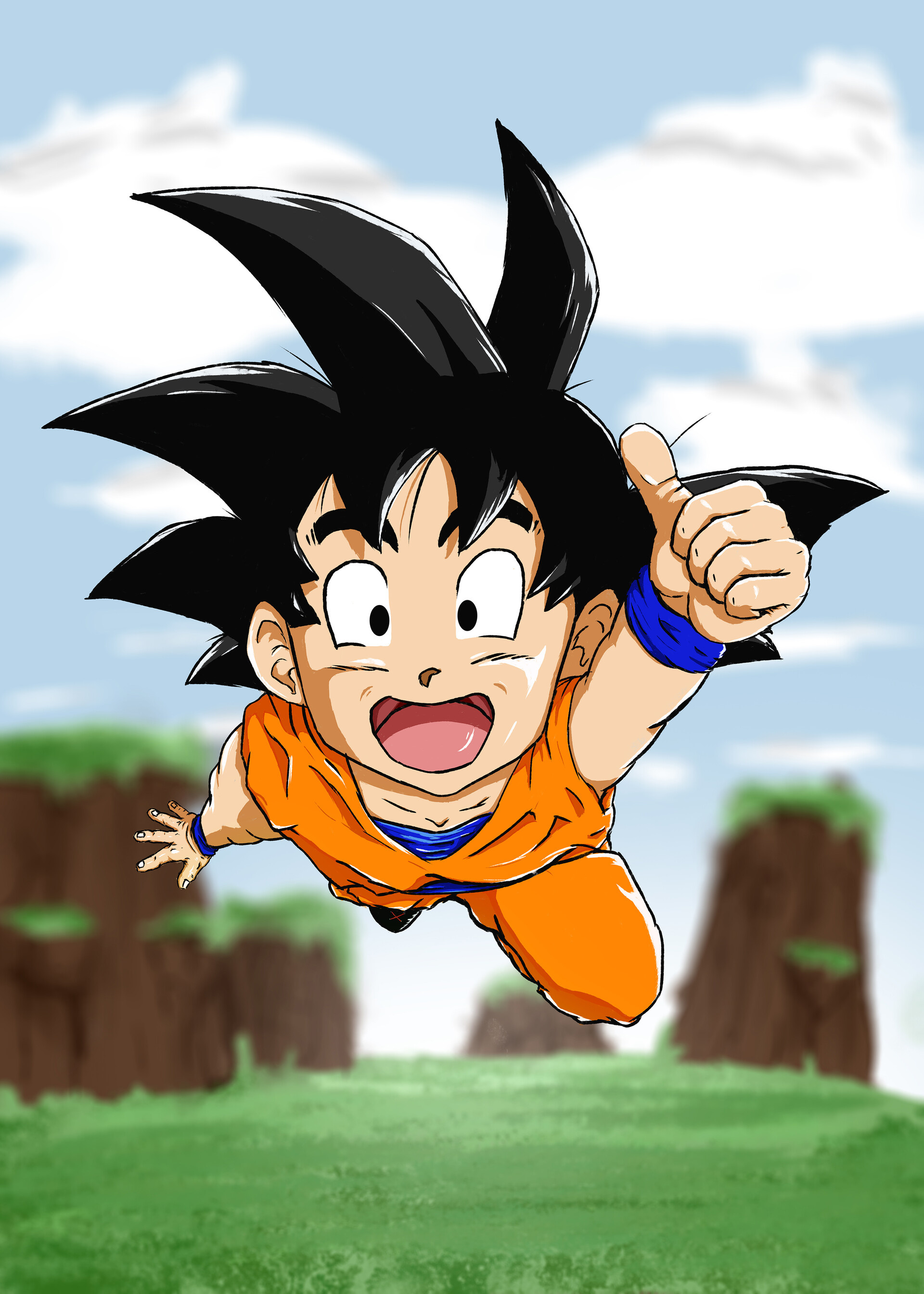 Goten Anime, Artstation, Goten Flying, 1920x2690 HD Phone