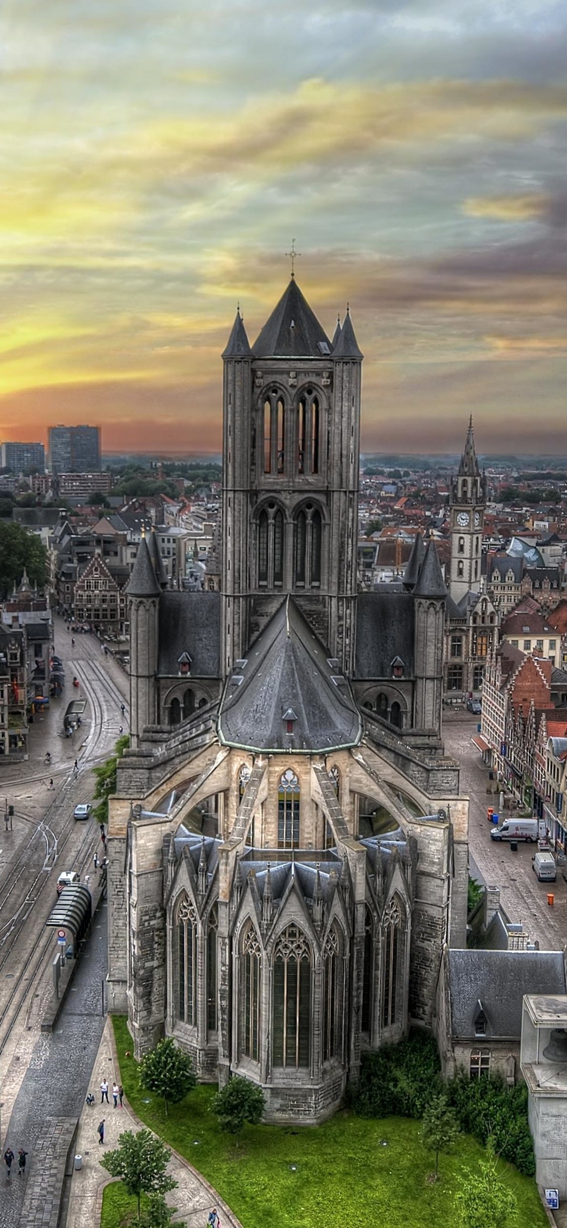 St. Nicholas' Church, Belgium Wallpaper, 1130x2440 HD Phone