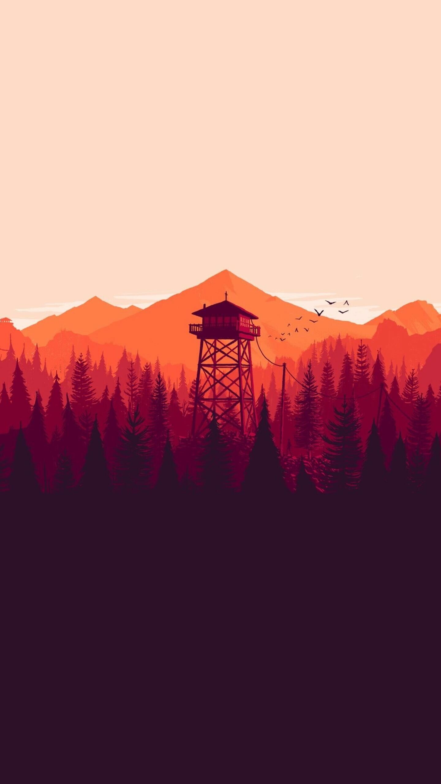 Firewatch, Tower wallpapers, Versatile compatibility, HD and 4K support, 1440x2560 HD Phone