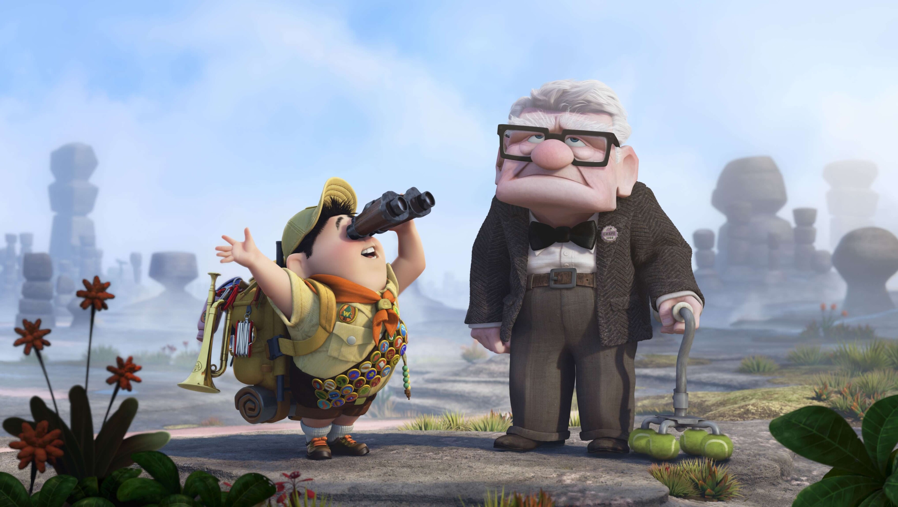 Russell and Carl, Up Wallpaper, 3500x1980 HD Desktop