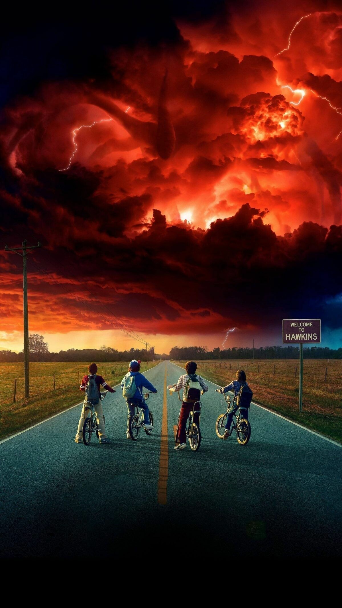 Stranger Things, TV Shows, Night mode, Poster, 1200x2140 HD Phone