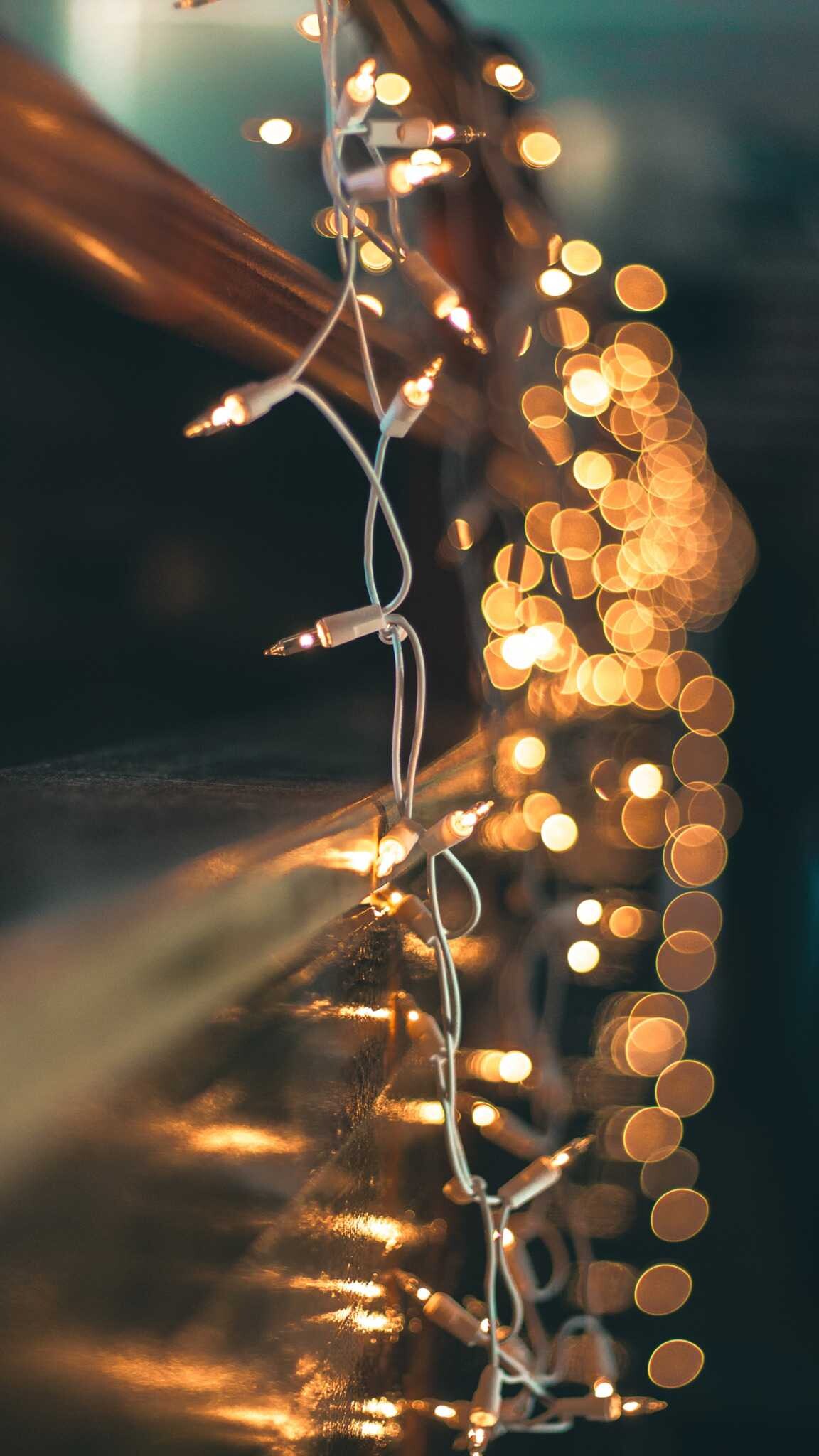 Gold lights, Christmas wallpaper, iPhone aesthetic, Festive vibes, 1160x2050 HD Phone