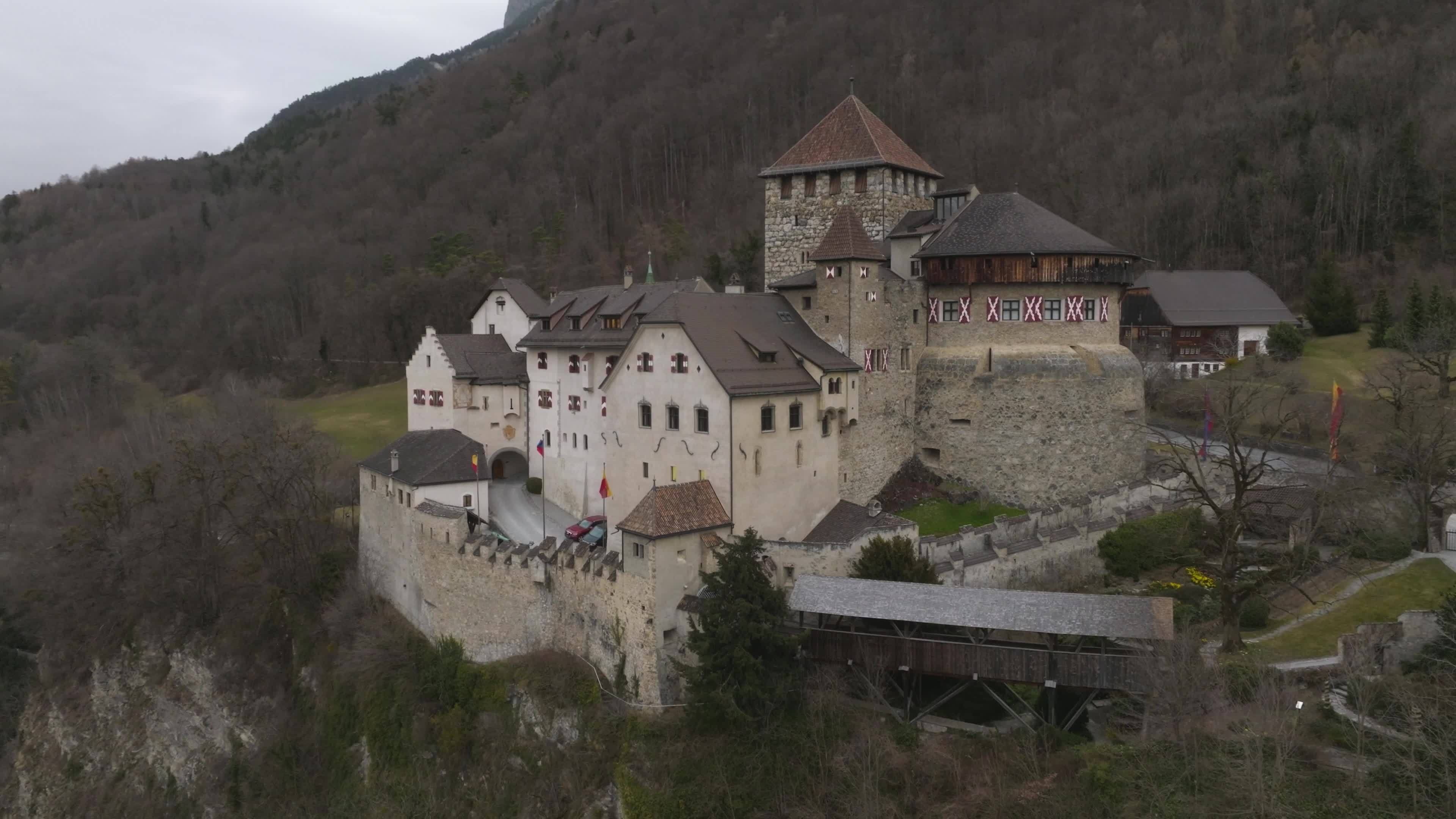 Aerial view, Vaduz capital, Beautiful city, Liechtenstein, 3840x2160 4K Desktop