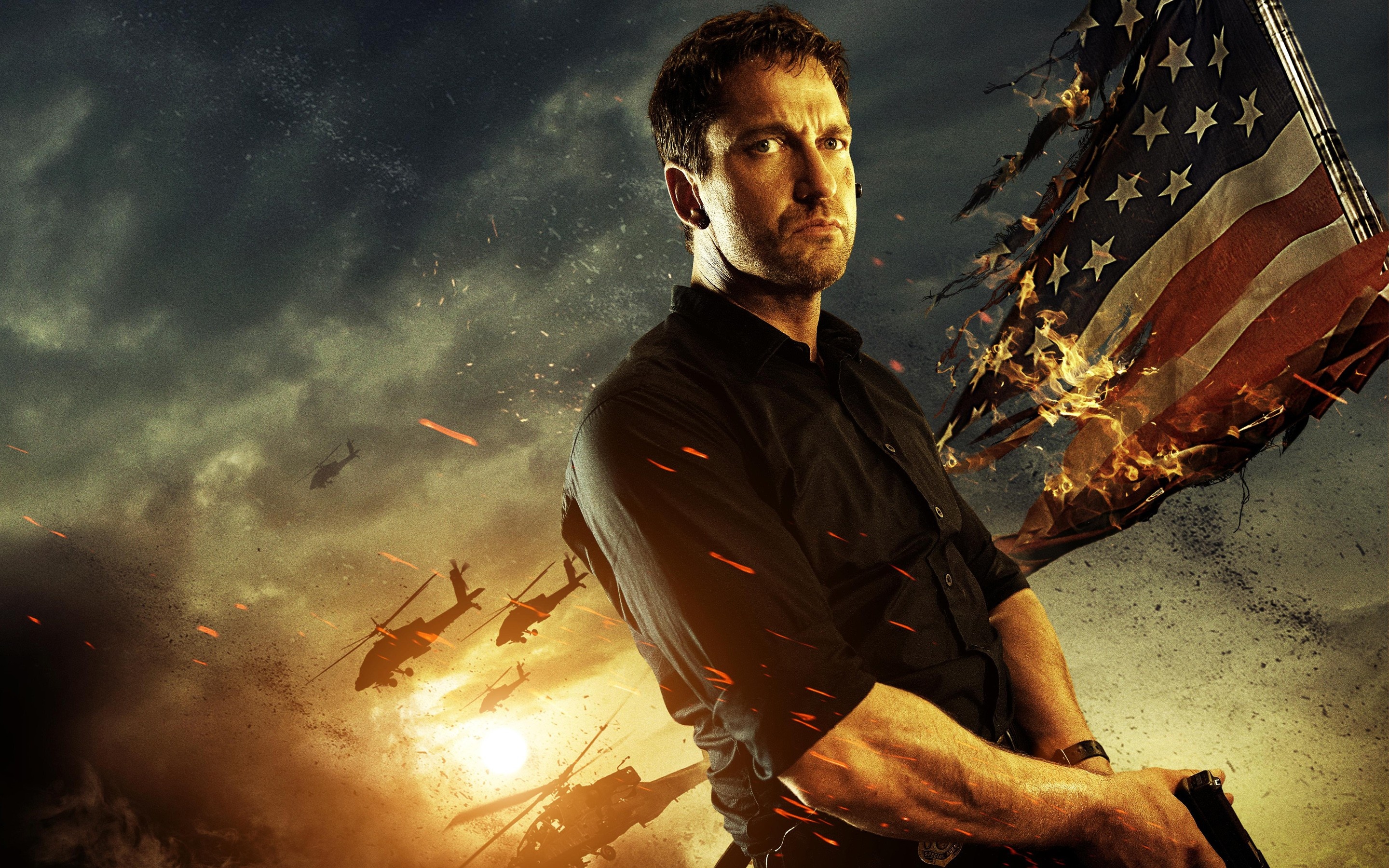 Gerard Butler, Olympus Has Fallen, Chaos, 2880x1800 HD Desktop