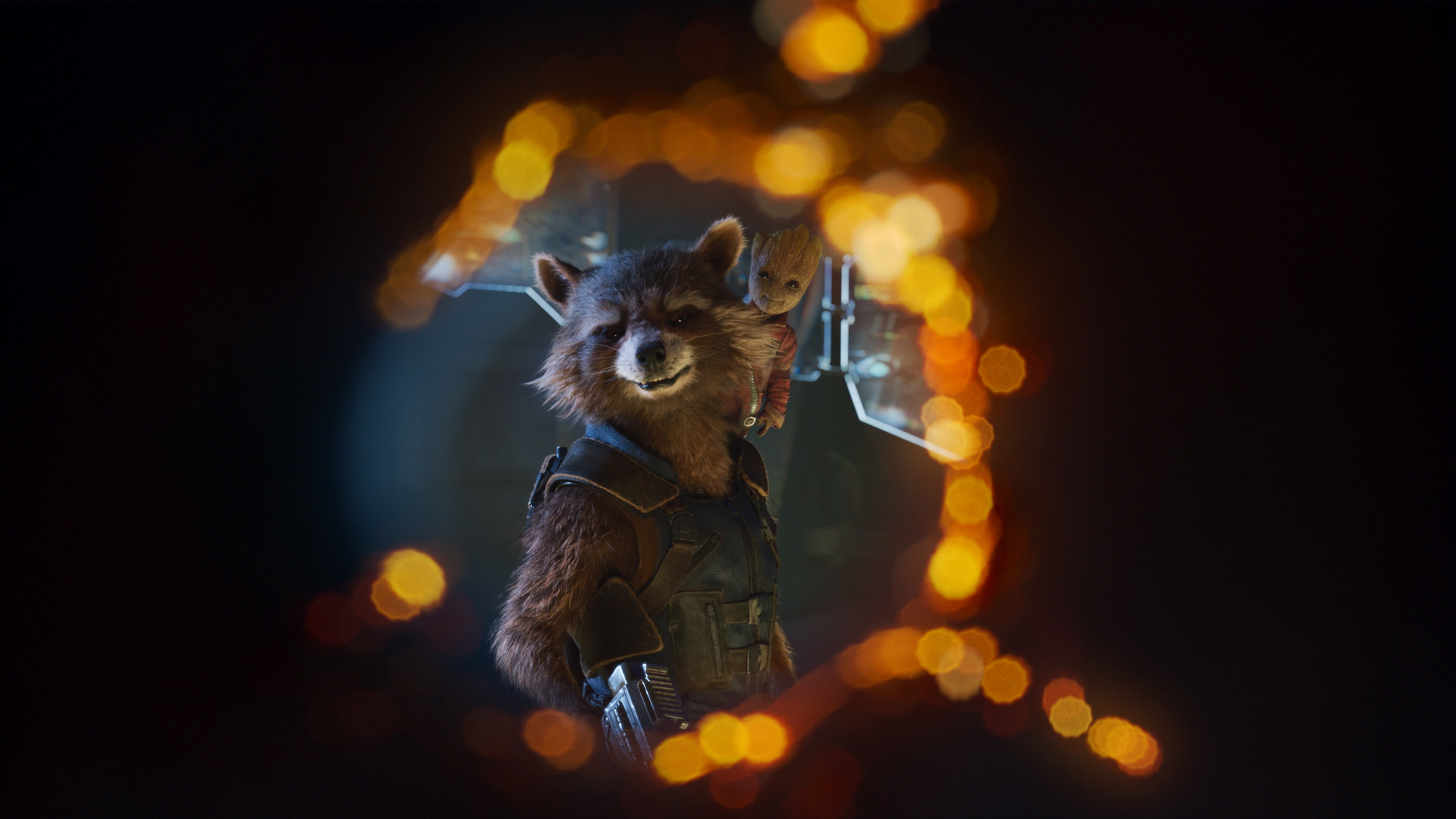 Guardians of the Galaxy Vol. 2, Rocket Raccoon Wallpaper, 3840x2160 4K Desktop