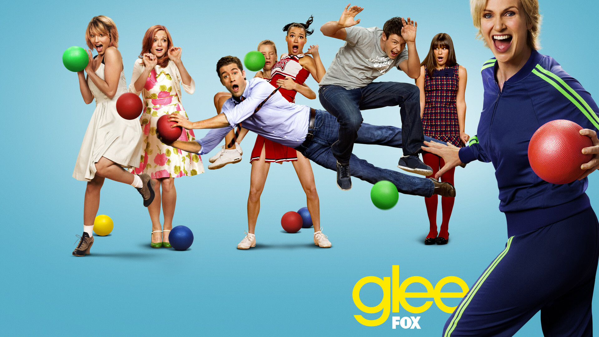 Glee cast, Portrait image, TV series artwork, Captivating characters, 1920x1080 Full HD Desktop