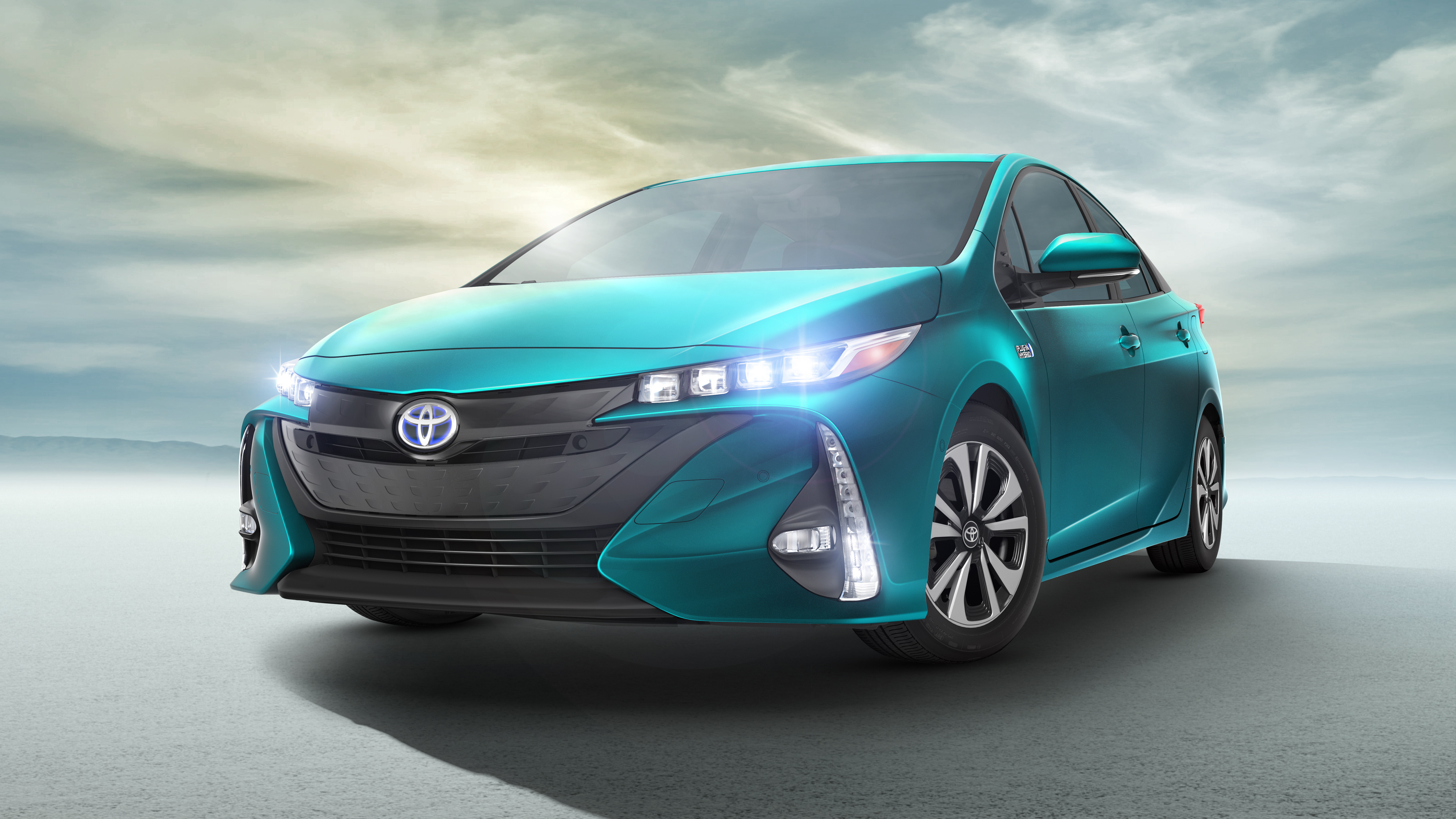 PHV Front View, Toyota Prius Prime Wallpaper, 3560x2000 HD Desktop