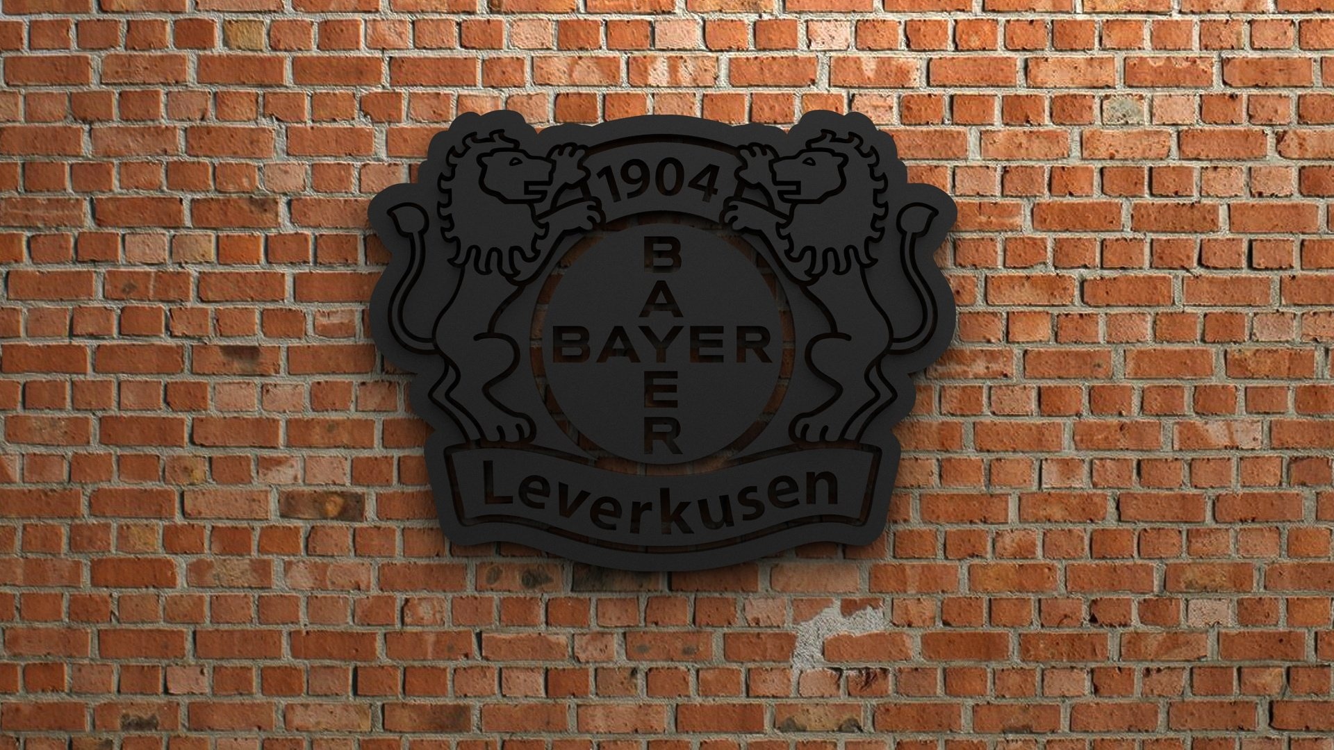 3D logo, Bayer 04 Leverkusen Wallpaper, 1920x1080 Full HD Desktop