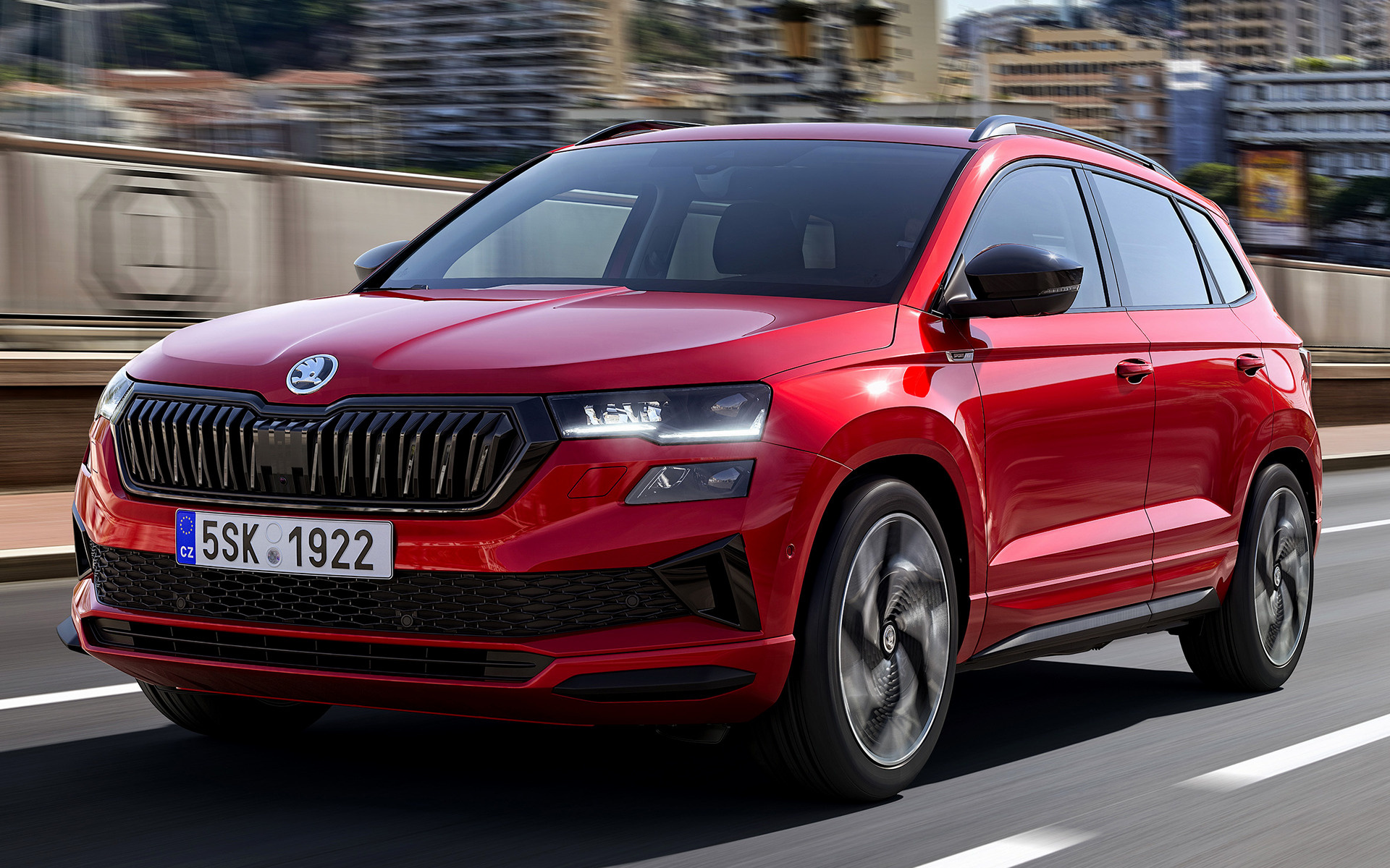 Skoda Karoq auto, Sportline wallpapers, Car pixel, 2021 version, 1920x1200 HD Desktop