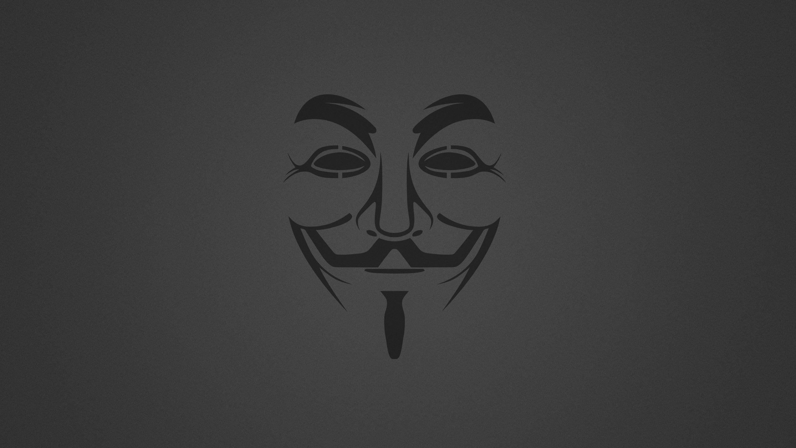 Fawkes, Iconic mask, V for Vendetta, Hacker wallpaper, 2560x1440 HD Desktop