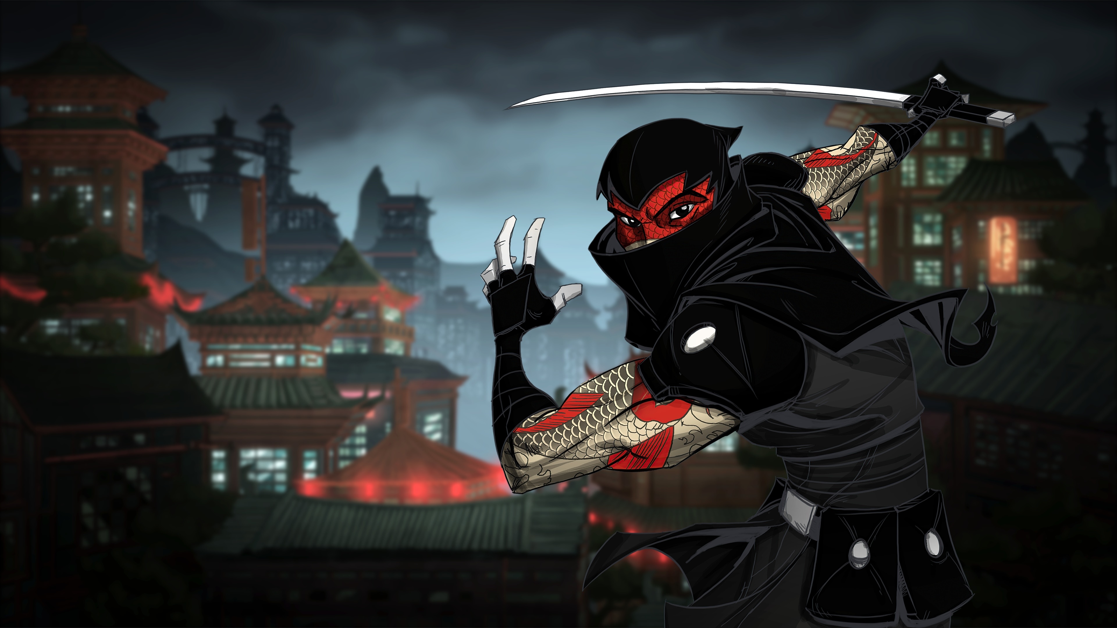 Mark of the Ninja, Gaming, Stealth, Action, 3840x2160 4K Desktop