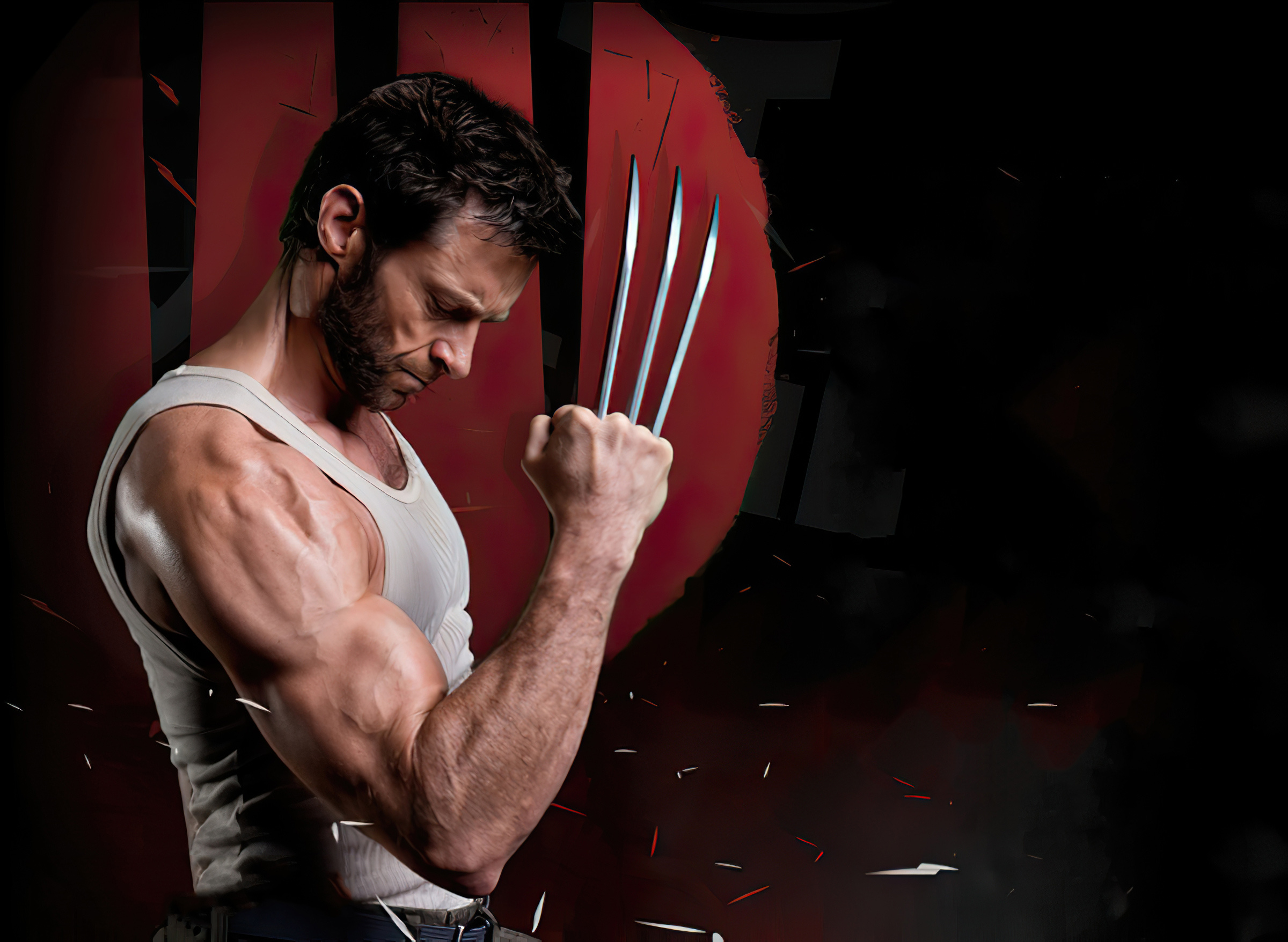 Dashing Hugh Jackman, Movie star status, High definition wallpaper, Eye-catching background, 2400x1760 HD Desktop