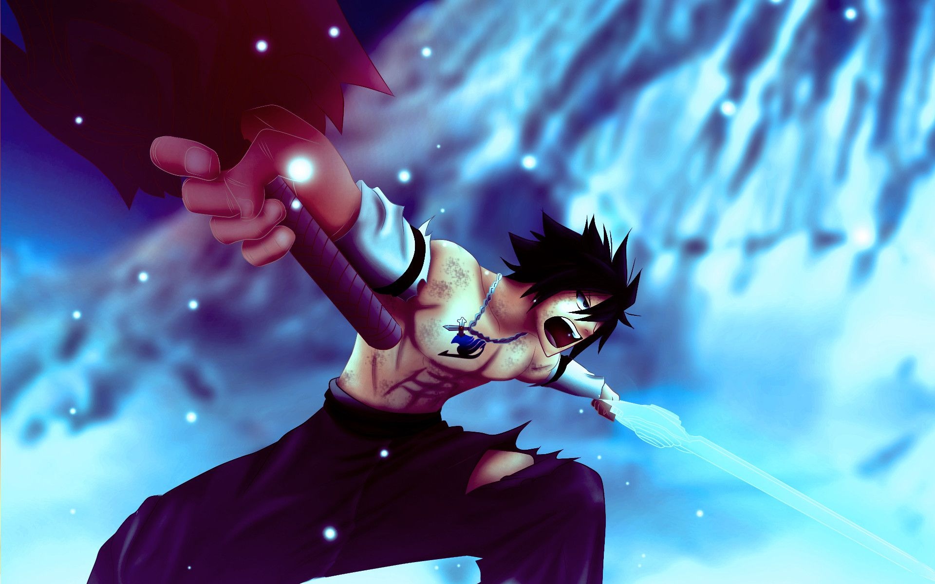 Gray Fullbuster, Anime character, Ice magic, Powerful warrior, 1920x1200 HD Desktop