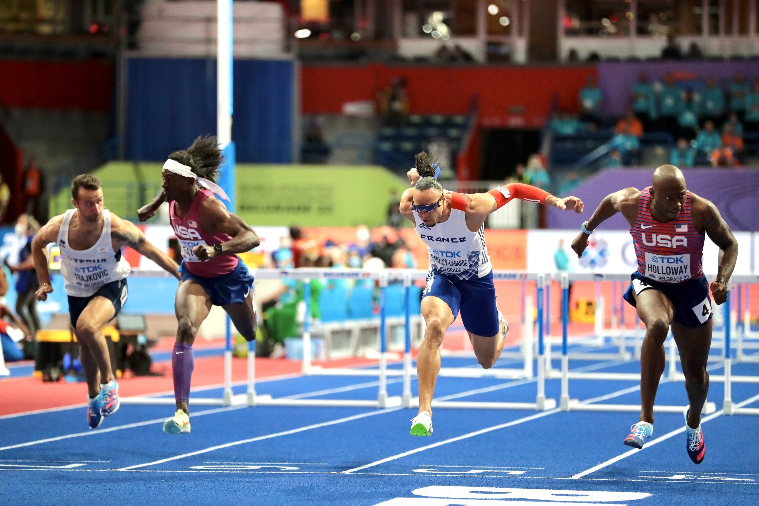 Pascal Martinot-Lagarde, Indoor world championships, Happy runner-up finish, 2560x1710 HD Desktop