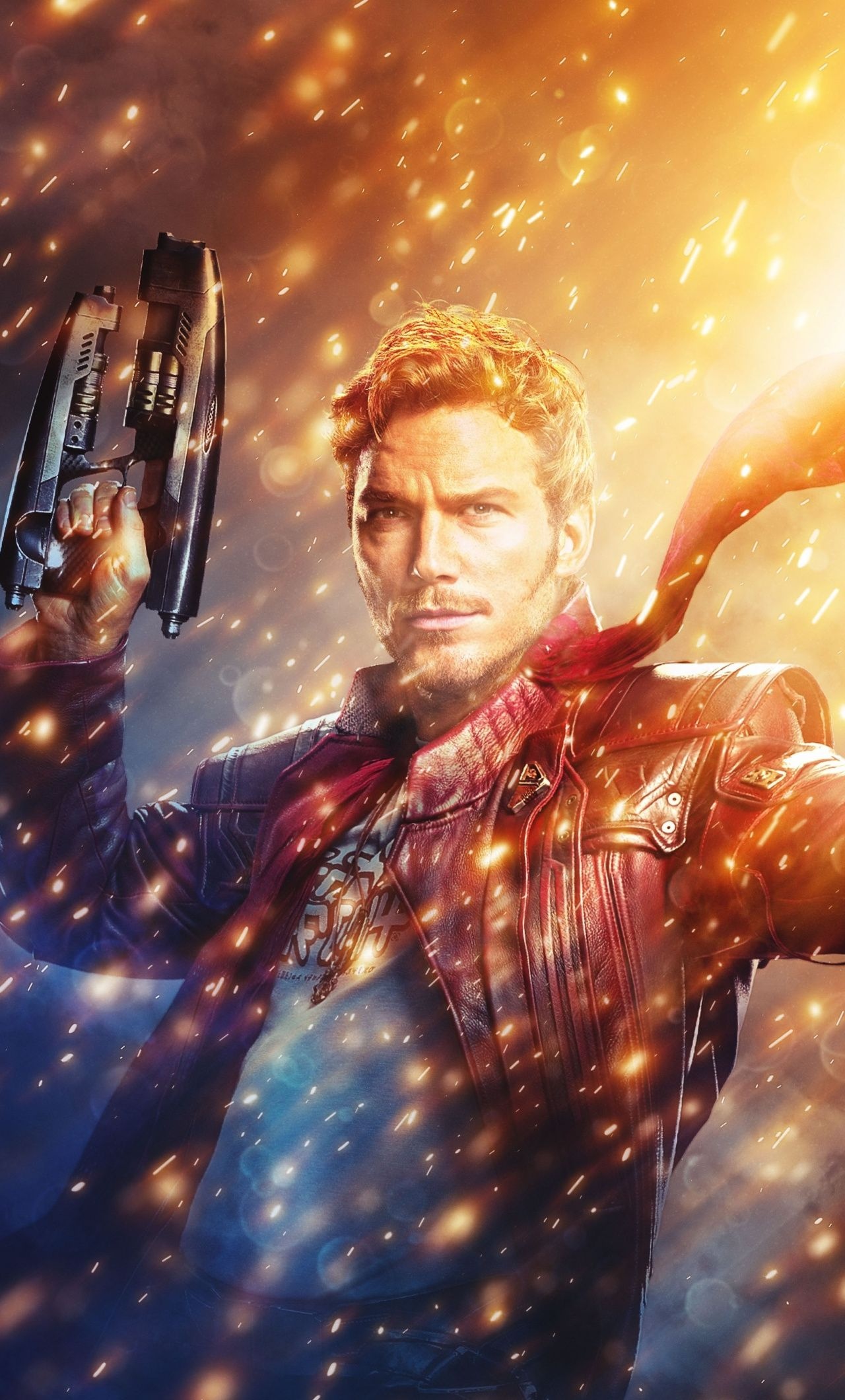 Chris Pratt, Guardians of the Galaxy, Star Lord, Art wallpaper, 1280x2120 HD Phone