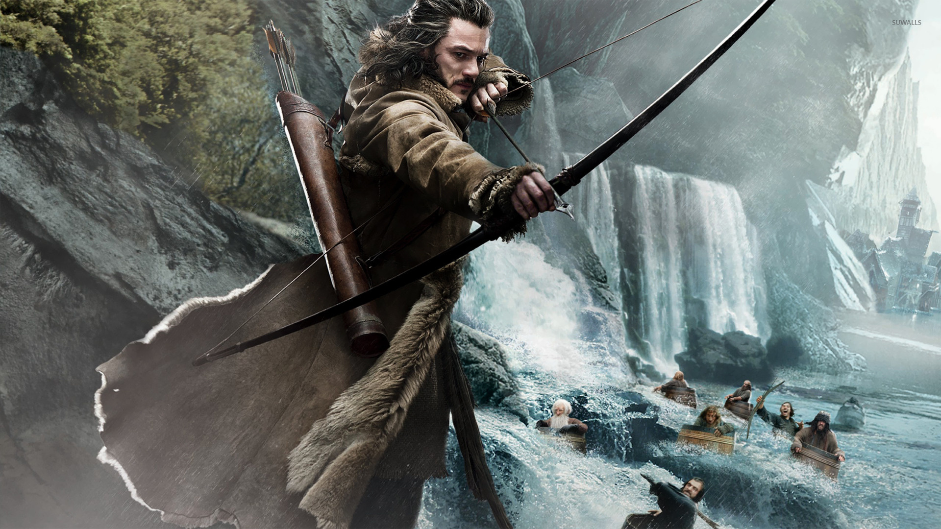 Bard the Bowman, Desolation of Smaug, Movie wallpaper, Heroic archer, 1920x1080 Full HD Desktop