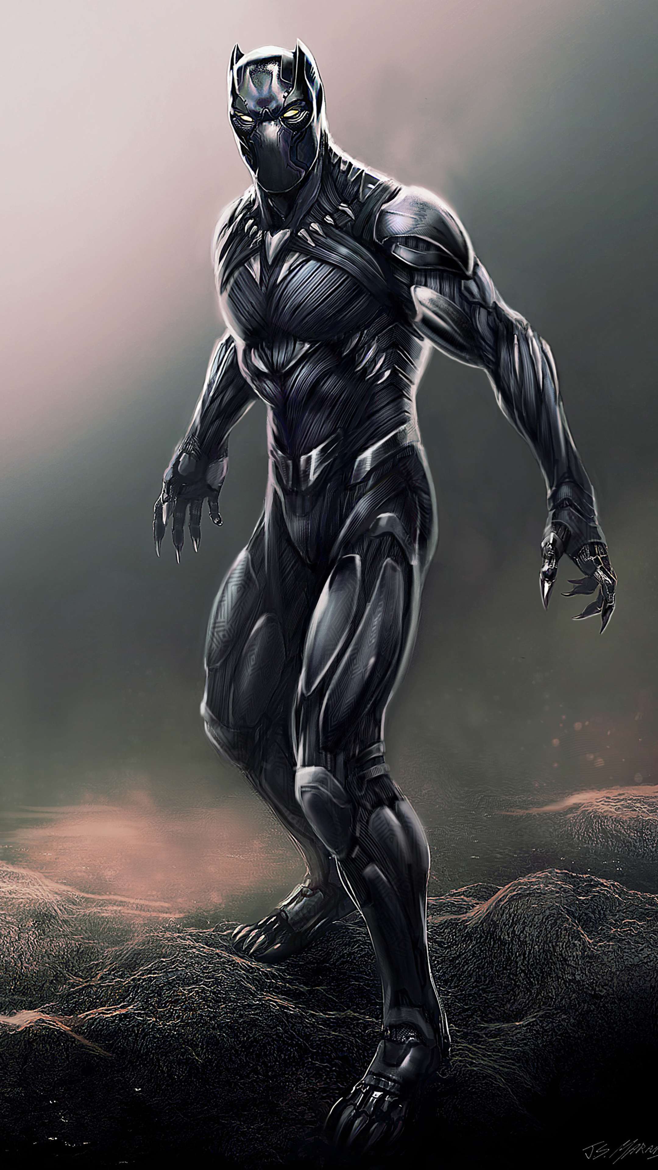 Black Panther, Sony Xperia, 4K wallpapers, Digital artwork, 2160x3840 4K Phone