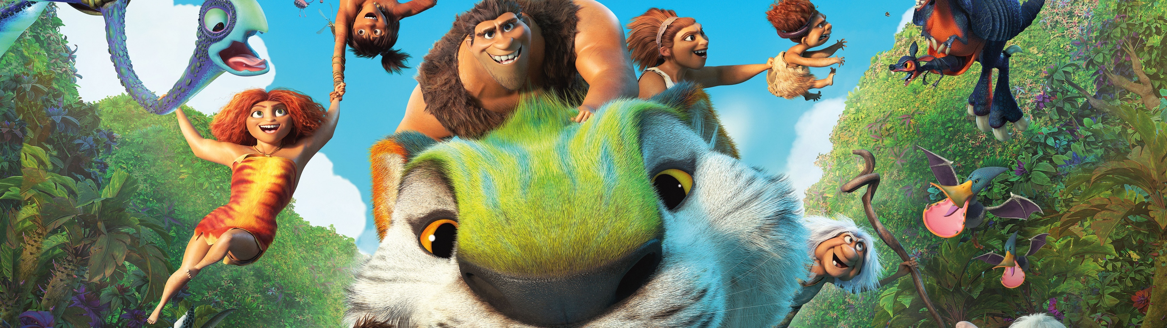 DreamWorks movies, The Croods: A New Age, Animation, Movies, 3840x1080 Dual Screen Desktop