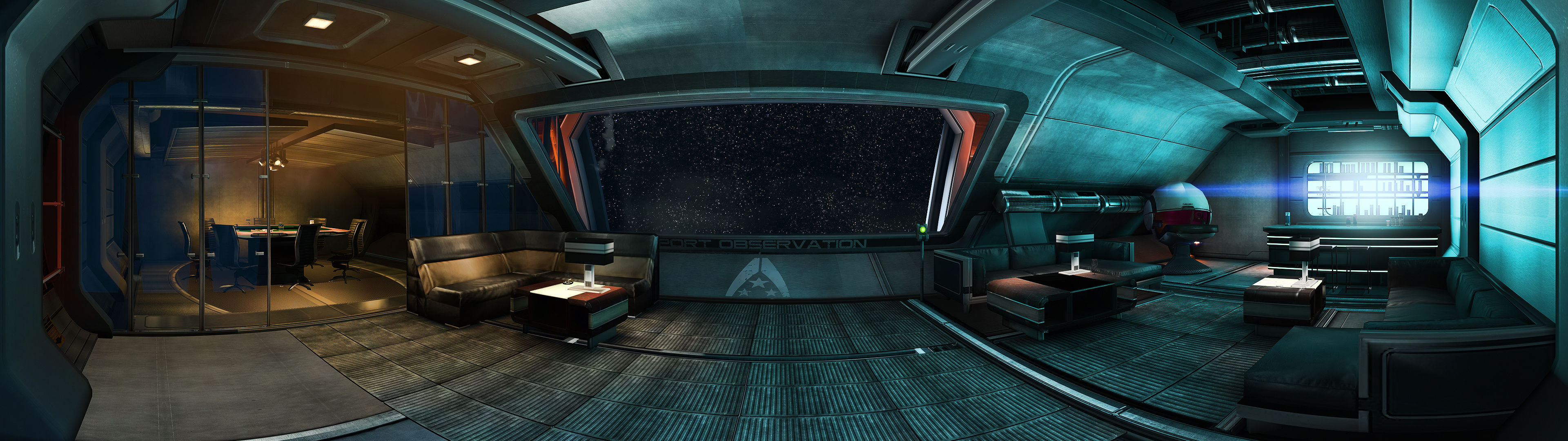 Mass Effect, Normandy SR-2 update, Dual screen panoramic wallpaper, Ultimate desktop experience, 3840x1080 Dual Screen Desktop