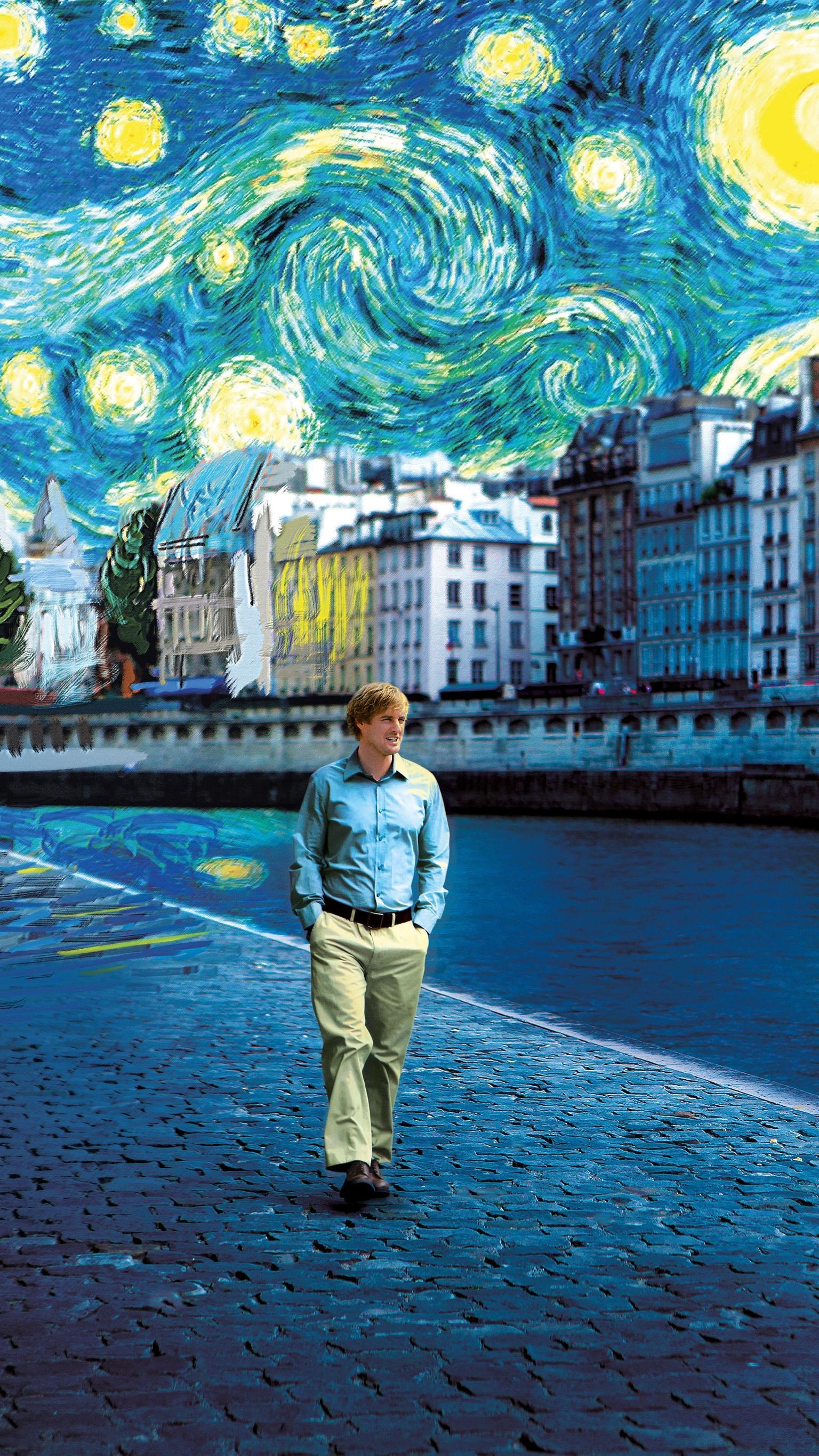 Midnight in Paris, Artistic wallpapers, City of lights, Surreal atmosphere, 1540x2740 HD Phone