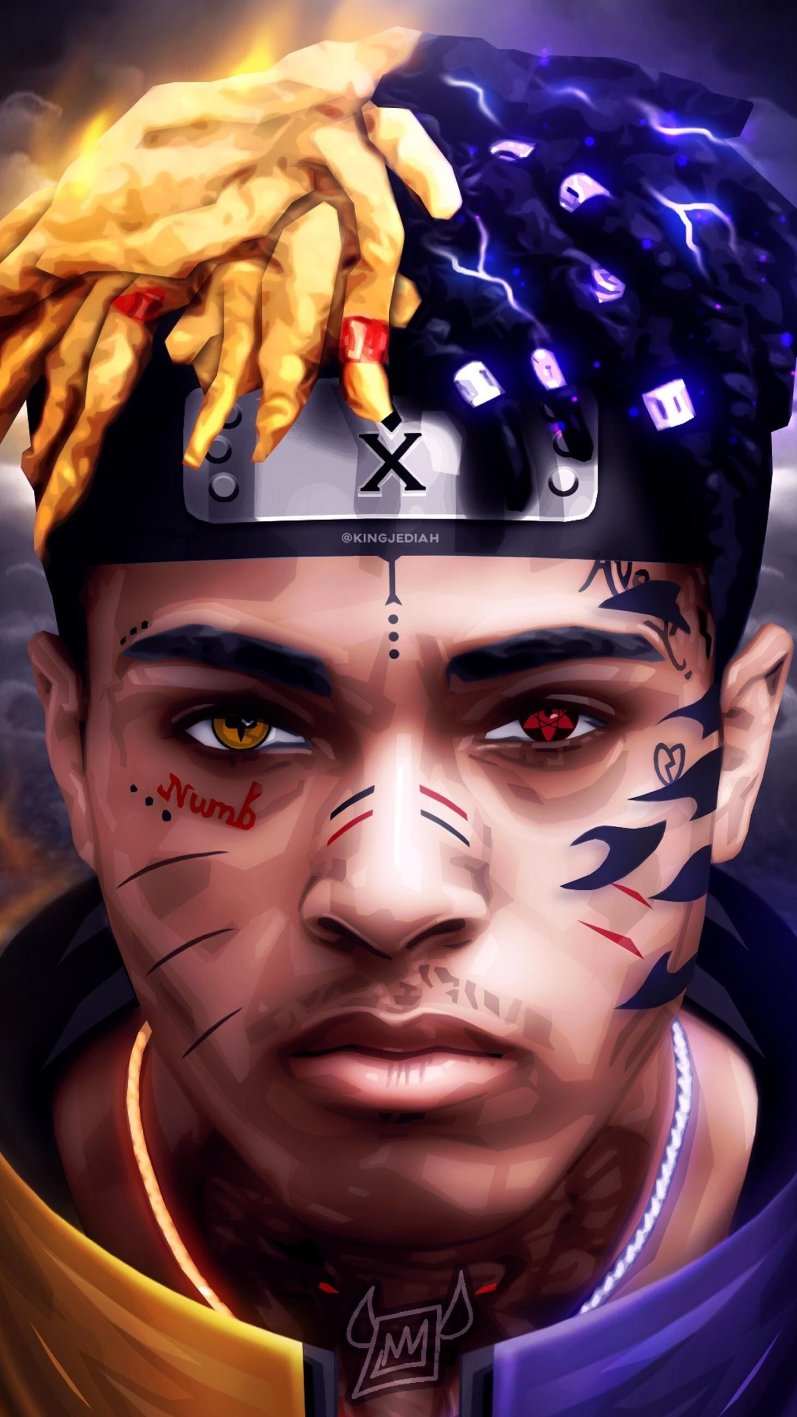 Xxtentacion Fan Art Rose Wallpapers 1620x2880