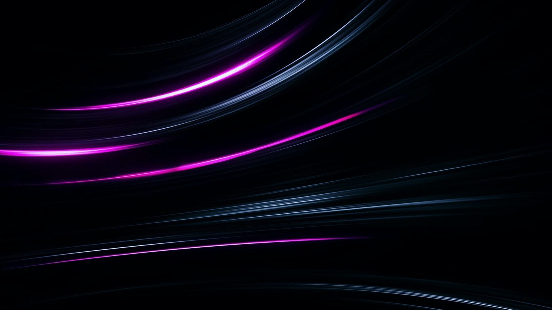 Glow in the Dark, Neon lines wallpaper, Abstract glowing lines, Dark 4K, 1920x1080 Full HD Desktop