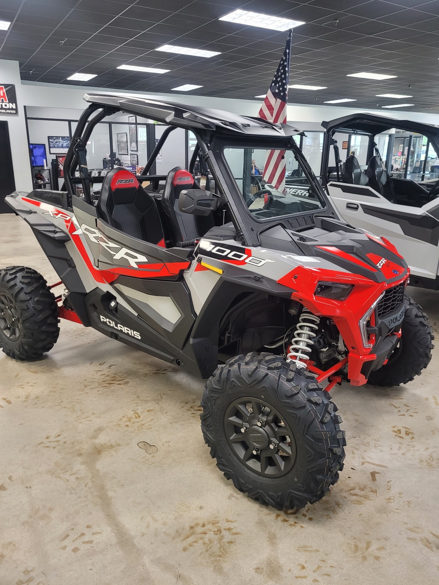 Polaris RZR XP 1000 Premium, 2022 model, Indy red, Utility vehicle, 1440x1920 HD Phone