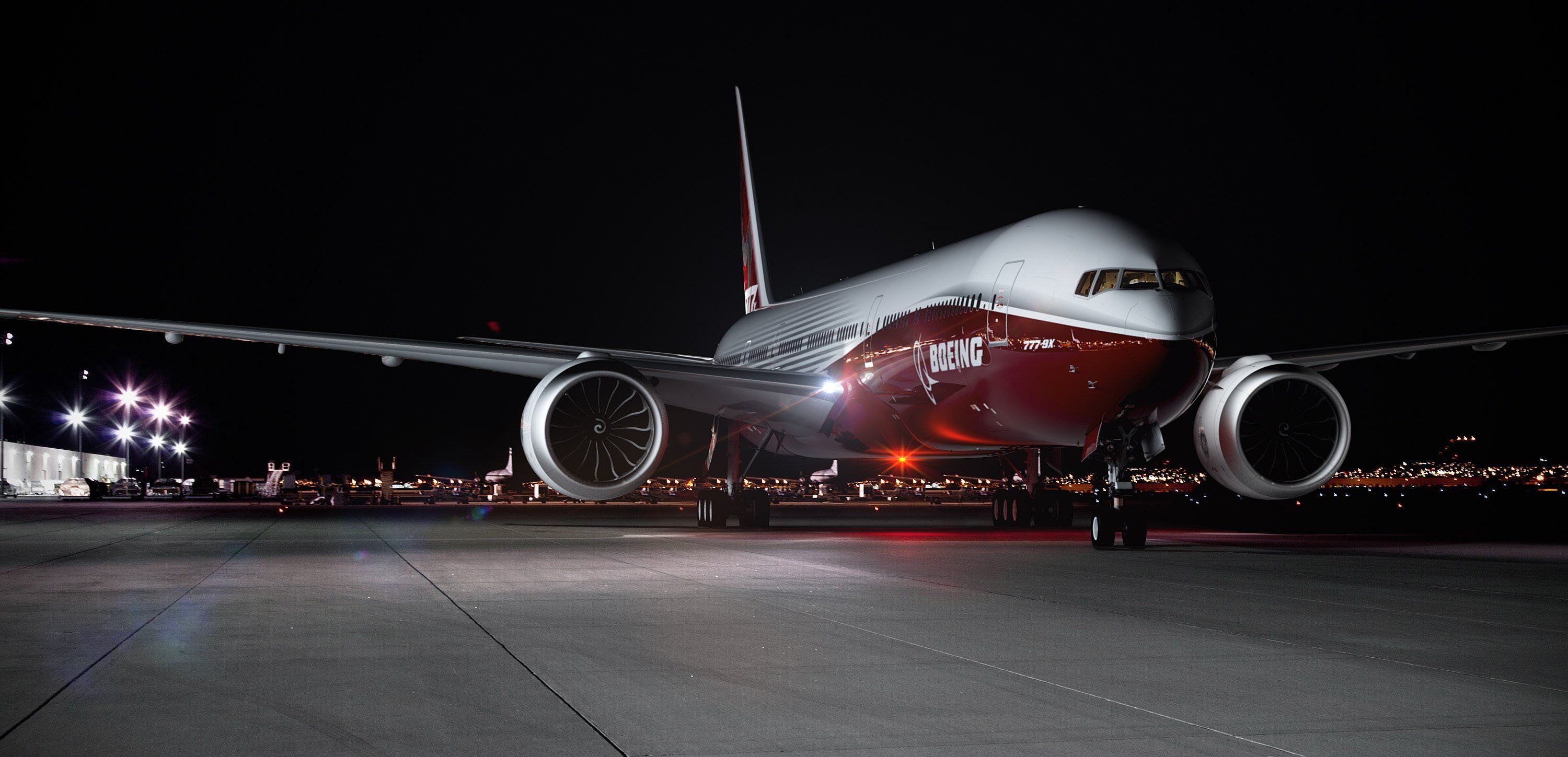 Boeing 777X wallpapers, collection, Futuristic design, Stunning visuals, 3000x1450 Dual Screen Desktop