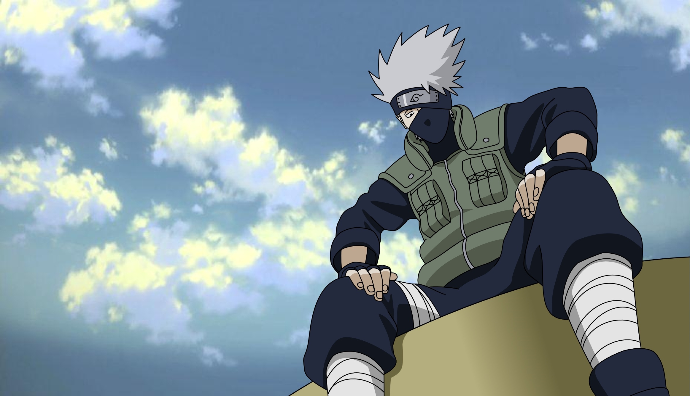 Kakashi Hatake, Dark avenger, Mysterious ninja, Anime wallpaper, 2330x1340 HD Desktop