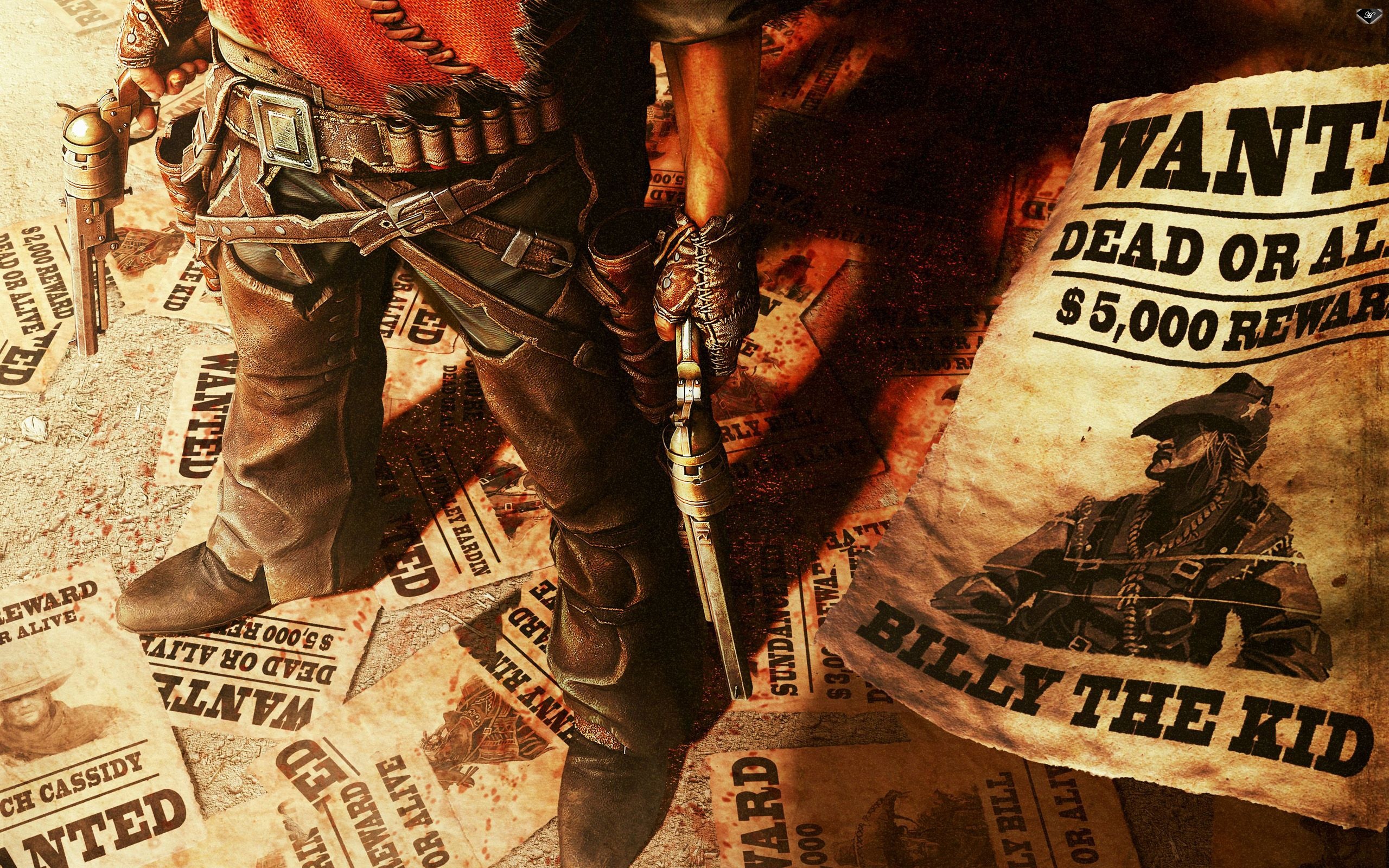 Gunslinger, High-definition wallpapers, Outlaw fantasy, Digital art, 2560x1600 HD Desktop