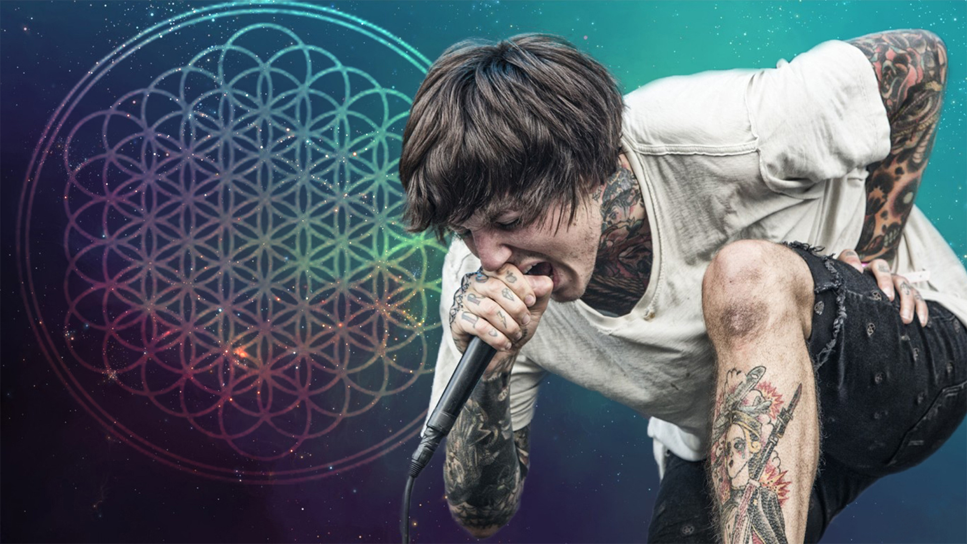 Bring Me the Horizon, Space-themed wallpaper, Oliver Sykes, Music, 1920x1080 Full HD Desktop