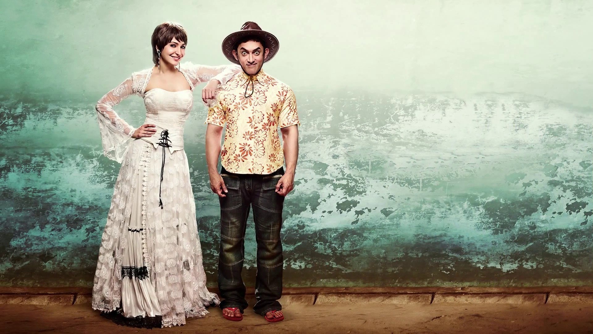 Anushka Sharma, Amir Khan, PK Movie HD wallpapers, 1920x1080 Full HD Desktop