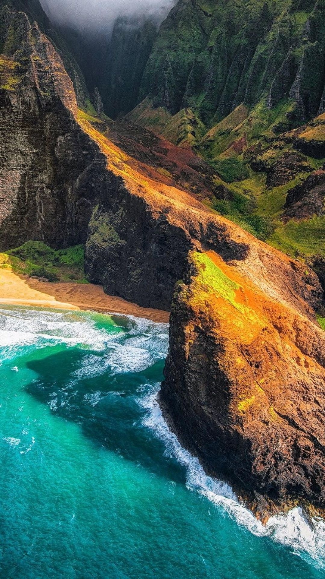 Na Pali Coast State Park, Hawaiian Ocean Wallpaper, 1080x1920 Full HD Phone