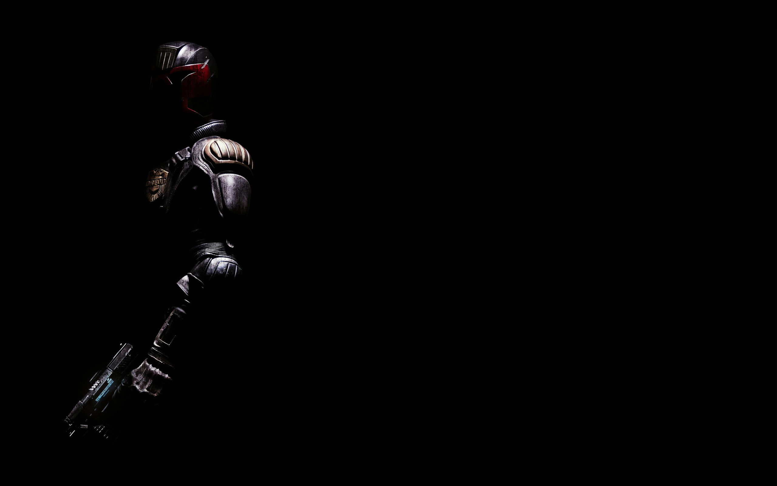 Dredd, HD wallpaper, Helmeted lawman, Comic book hero, 2560x1600 HD Desktop