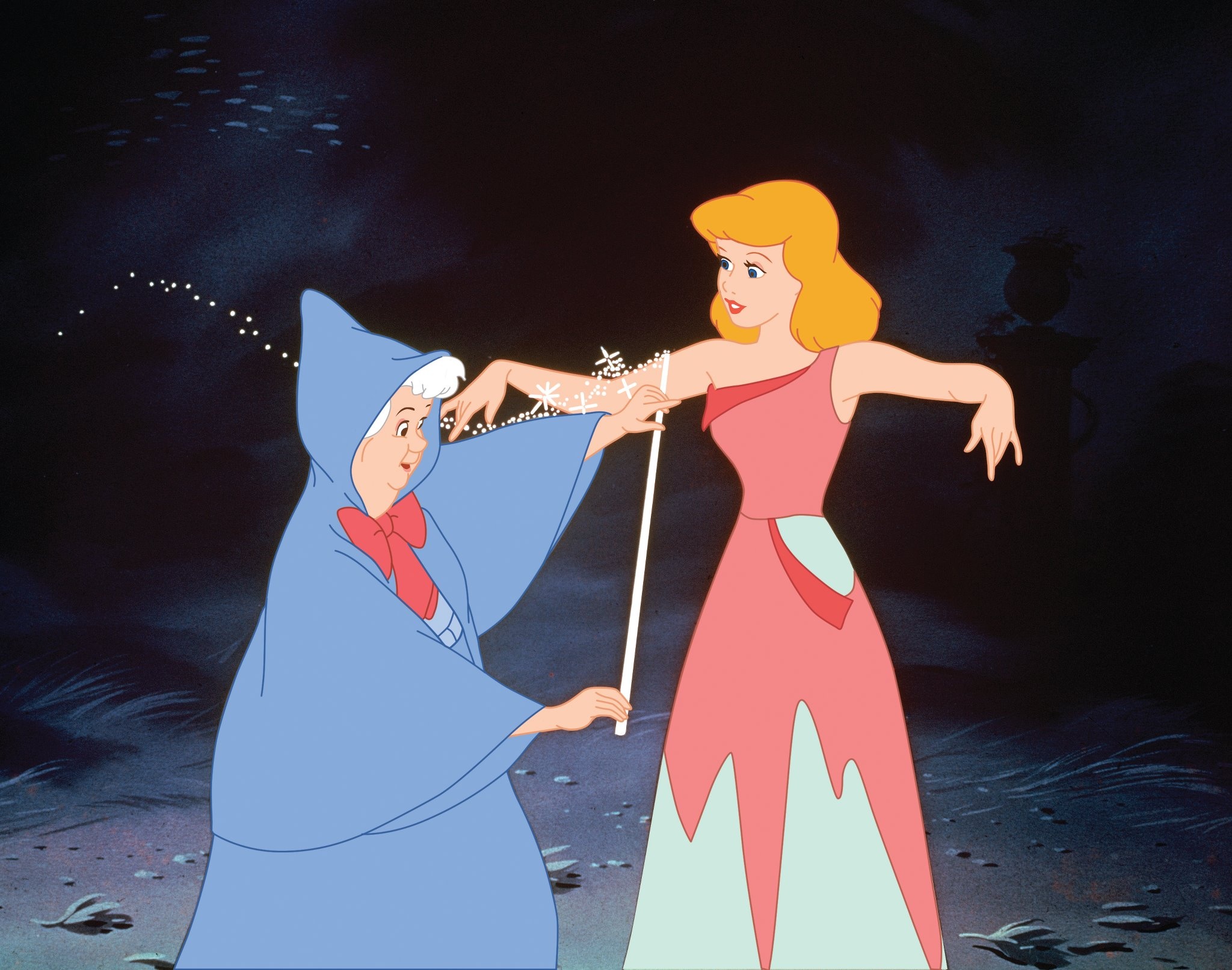 Fairy Godmother and Cinderella, Cinderella (1950) Wallpaper, 2050x1620 HD Desktop