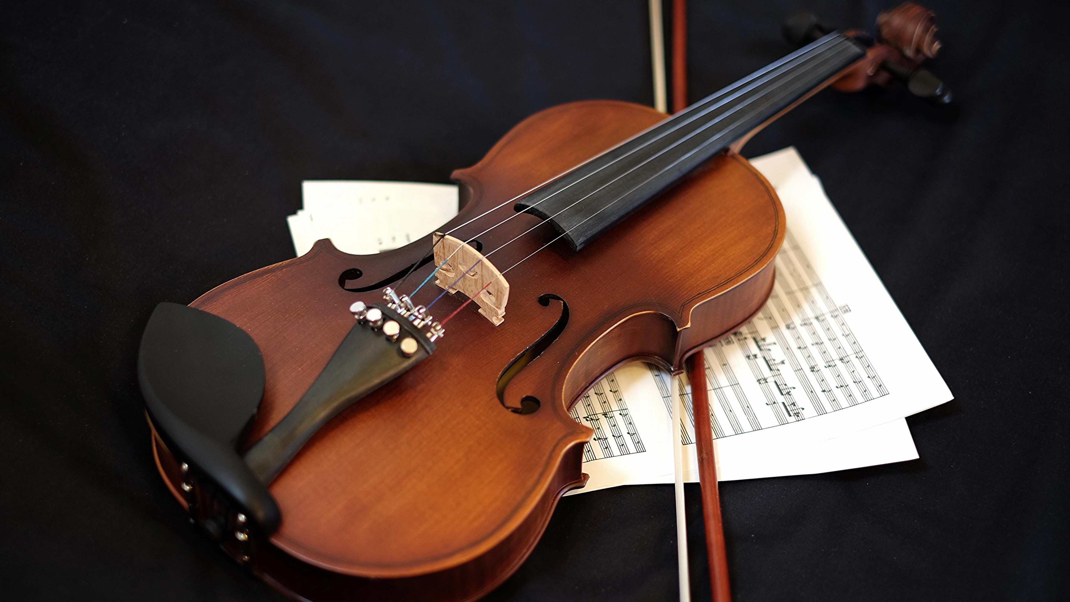 Widescreen music wallpaper, Fullscreen image, HD resolution, Violin sheet, 3560x2000 HD Desktop