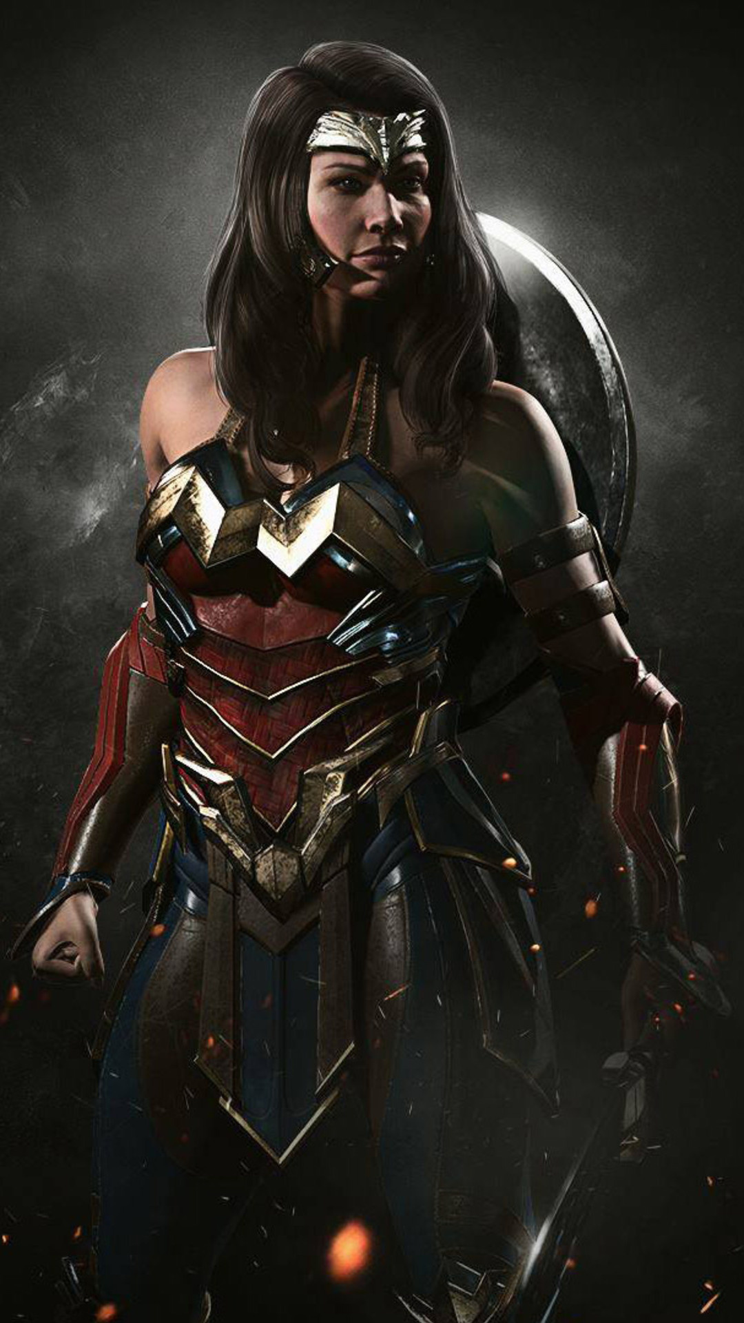 Wonder Woman, Injustice 2 Wallpaper, 1080x1920 Full HD Phone